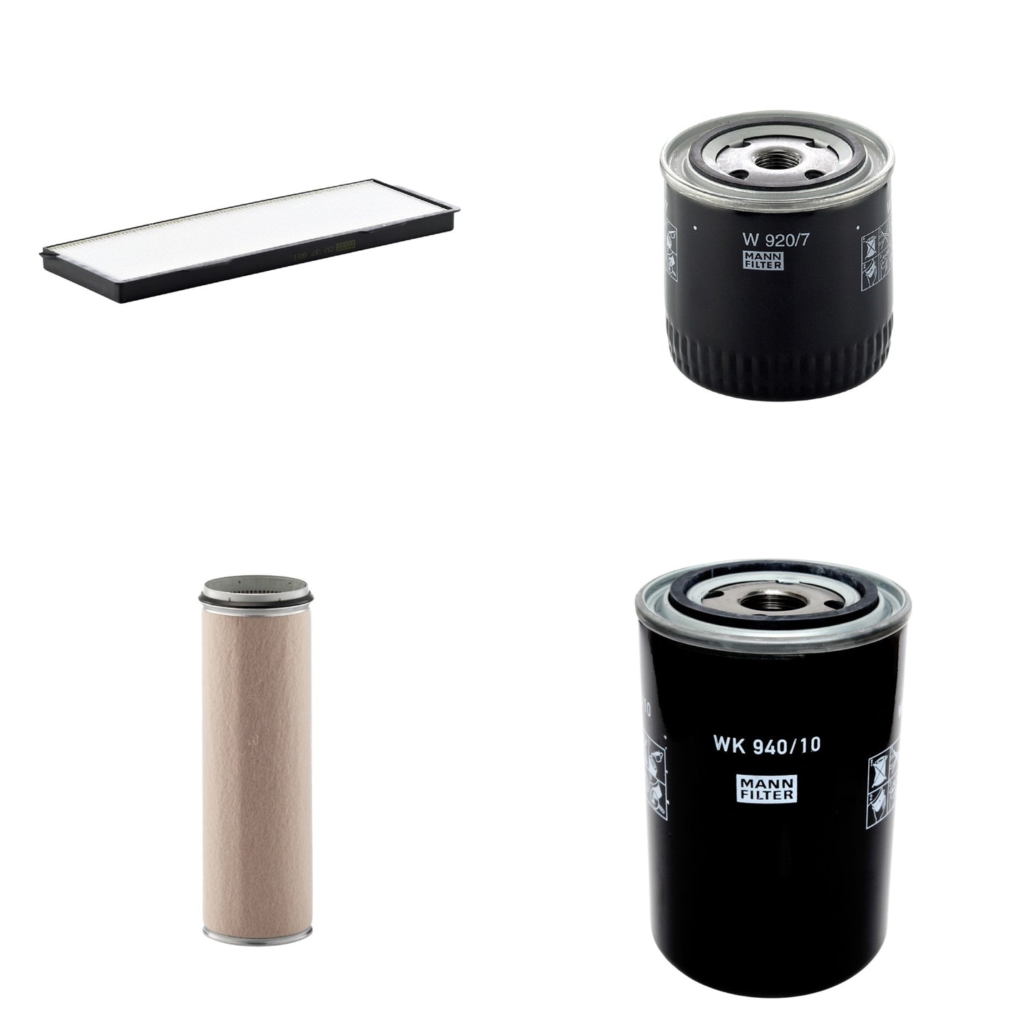 Kit Filtros de Ar Combustível Cabine Ar Condicionado Óleo - Mann-Filter - CF1600 - CU37001 - W920/7 - WK940/10 - (1)