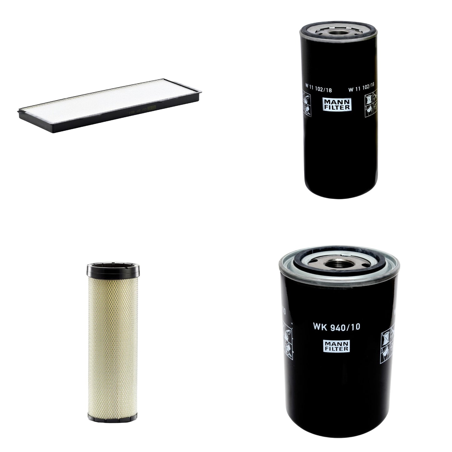 Kit Filtros de Ar Combustível Cabine Ar Condicionado Óleo - Mann-Filter - CF1720 - CU37001 - W11102/18 - WK940/10 - (1)