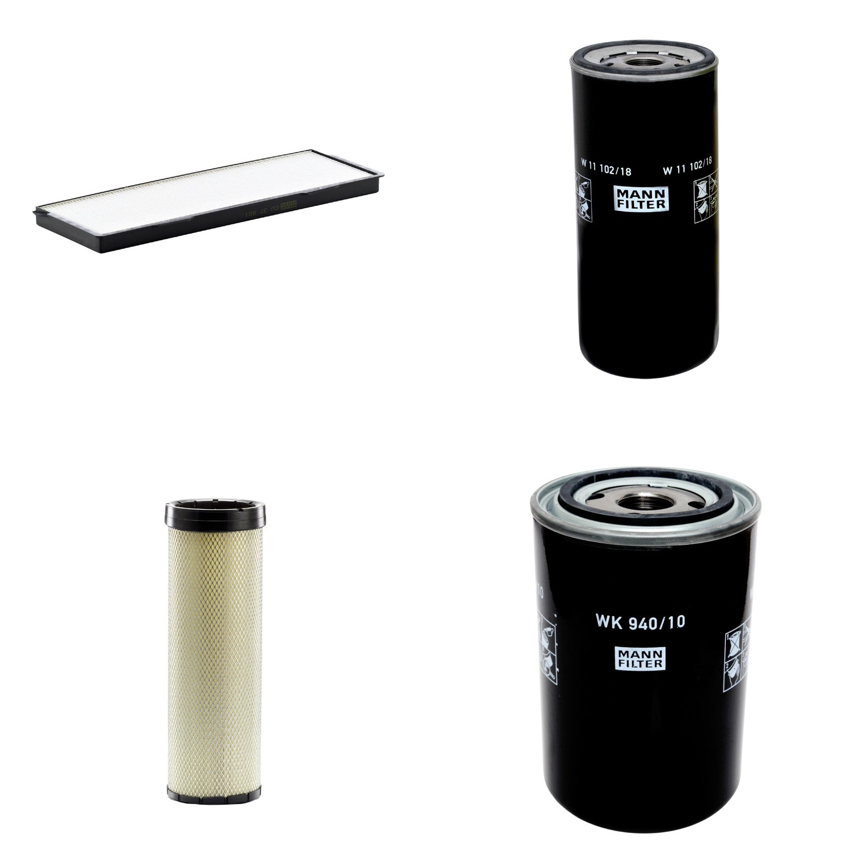 Kit Filtros de Ar Combustível Cabine Ar Condicionado Óleo - Mann-Filter - CF1720 - CU37001 - W11102/18 - WK940/10 - (1)