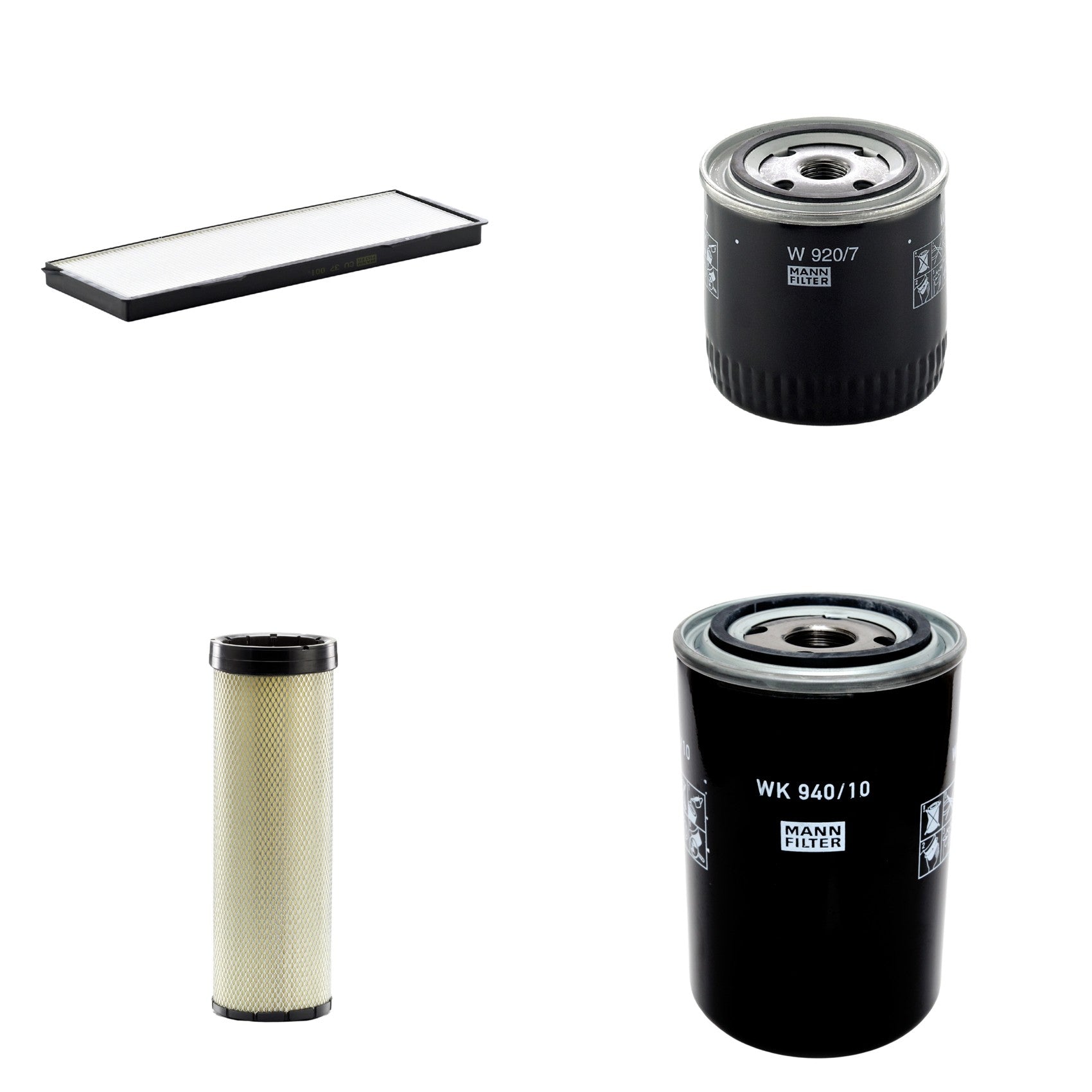 Kit Filtros de Ar Combustível Cabine Ar Condicionado Óleo - Mann-Filter - CF1720 - CU37001 - W920/7 - WK940/10 - (1)