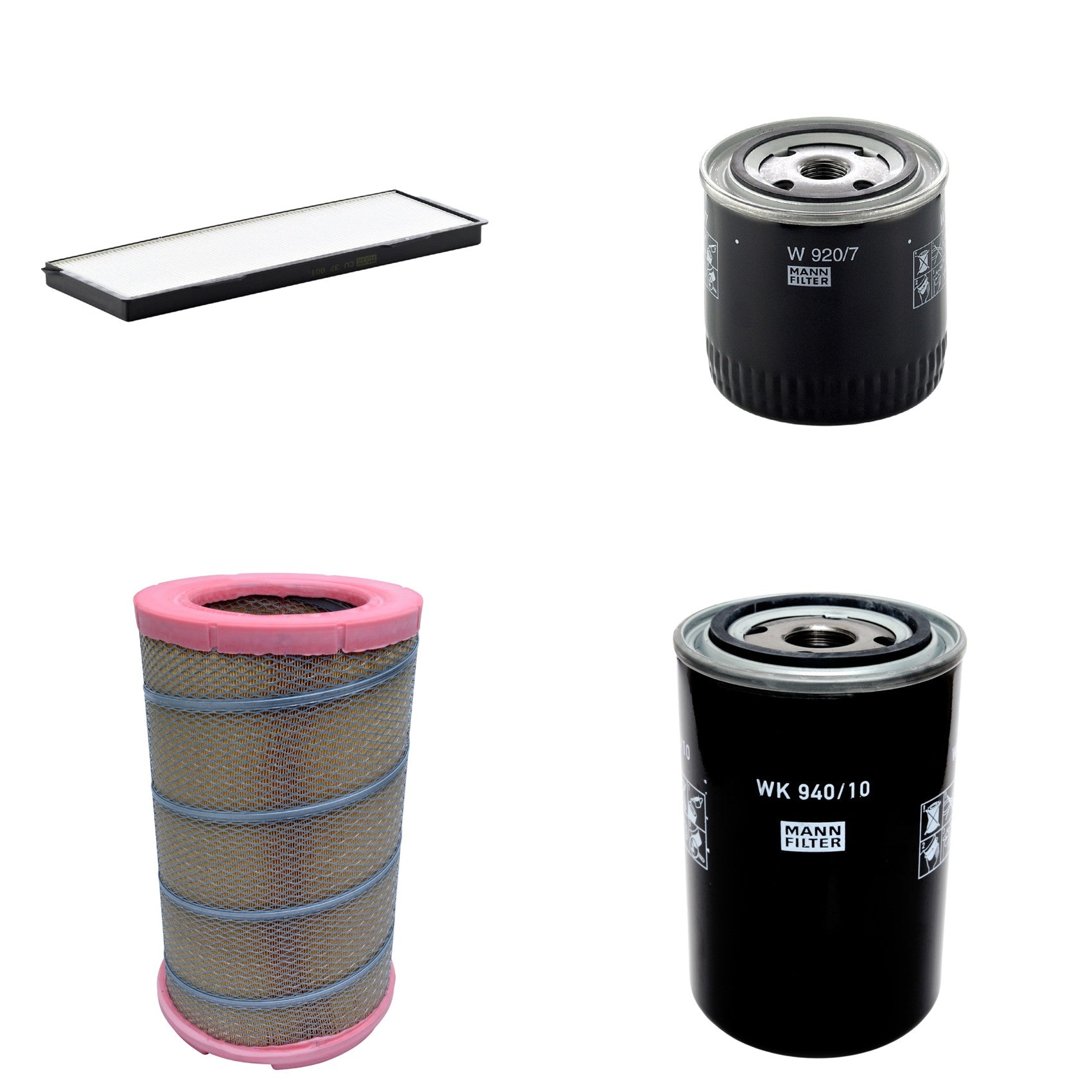 Kit Filtros de Ar Combustível Cabine Ar Condicionado Óleo - Mann-Filter - C301622 - CU37001 - W920/7 - WK940/10 - (1)