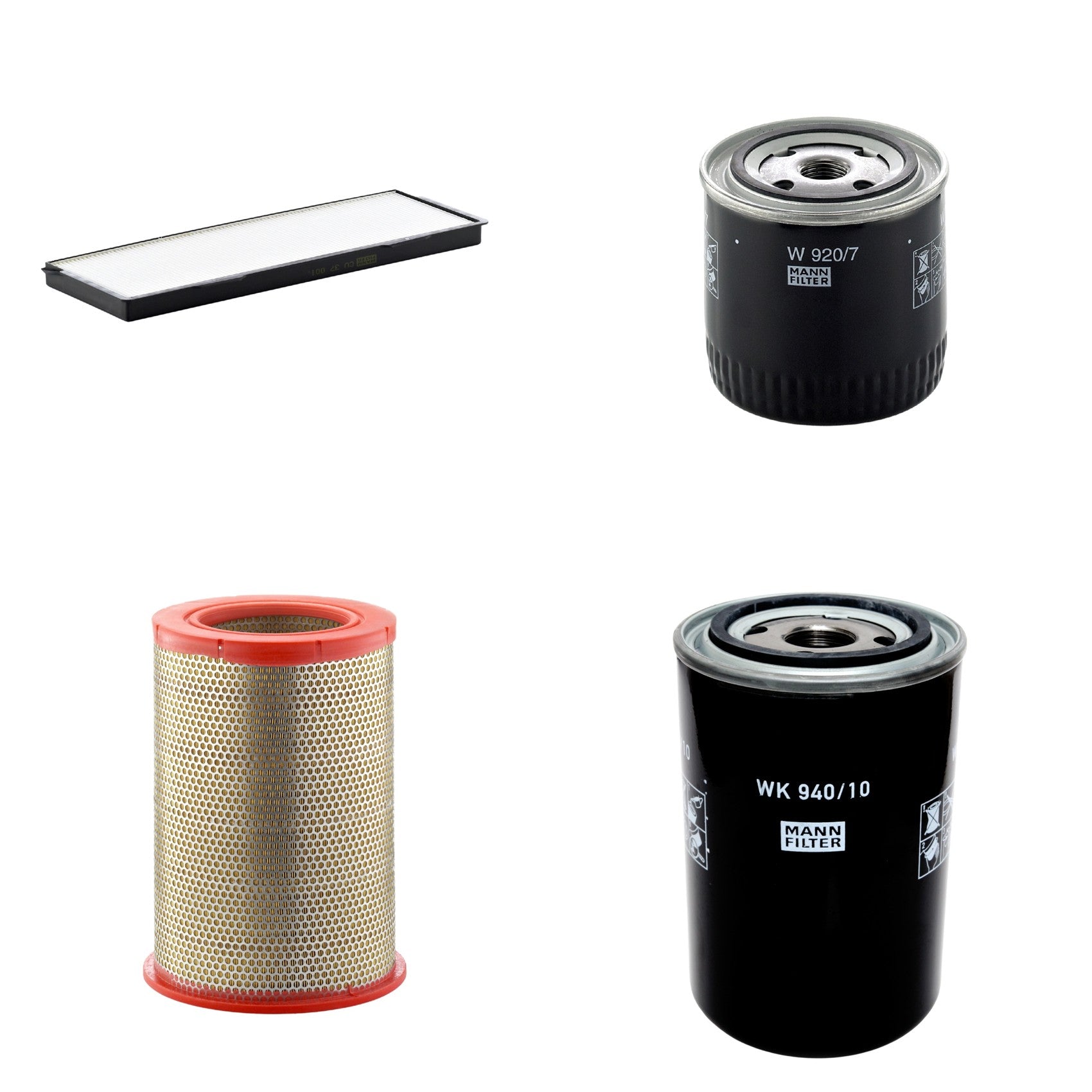 Kit Filtros de Ar Combustível Cabine Ar Condicionado Óleo - Mann-Filter - C301359 - CU37001 - W920/7 - WK940/10 - (1)