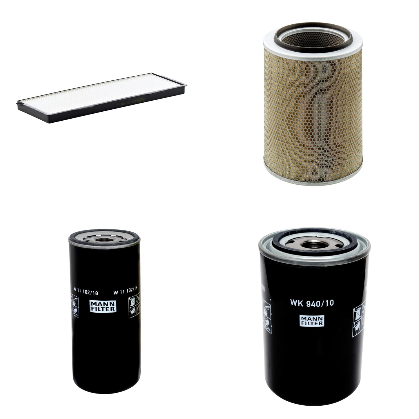 Kit Filtros de Ar Combustível Cabine Ar Condicionado Óleo - Mann-Filter - C30703 - CU37001 - W11102/18 - WK940/10 - (1)
