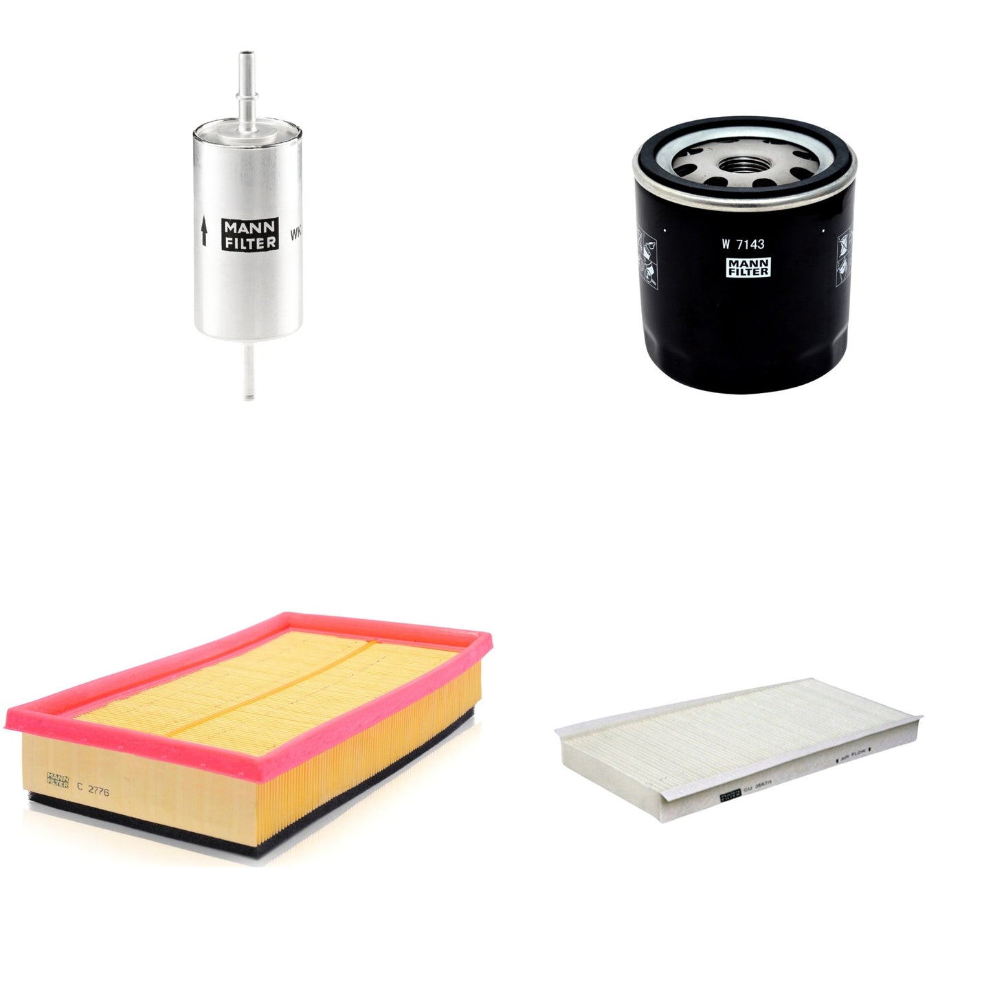 Kit Filtros de Ar Combustível Cabine Ar Condicionado Óleo - Mann-Filter - C2776 - CU3567/1 - W7143 - WK512/1 - (1)