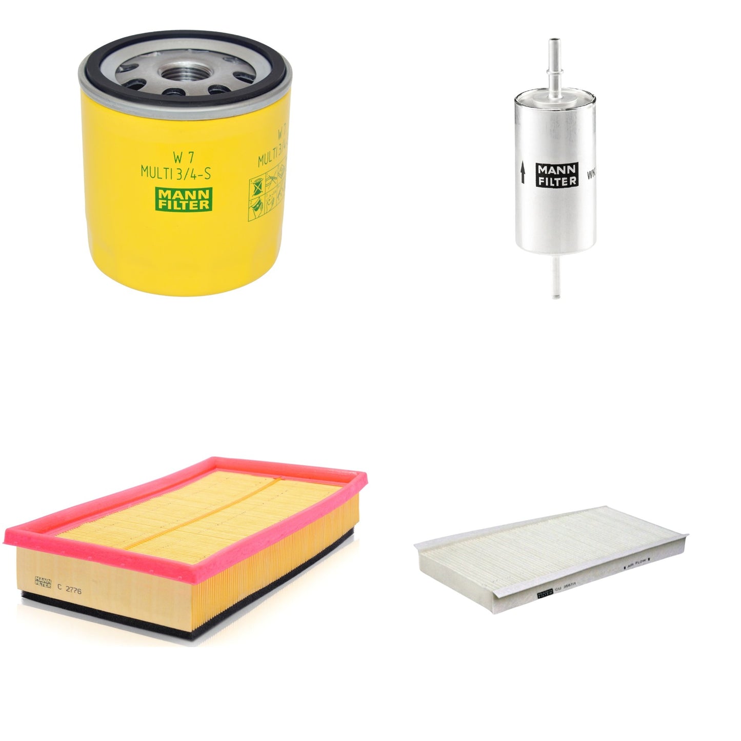 Kit Filtros de Ar Combustível Cabine Ar Condicionado Óleo - Mann-Filter - C2776 - CU3567/1 - W7MULTI3/4-S - WK512/1 - (1)