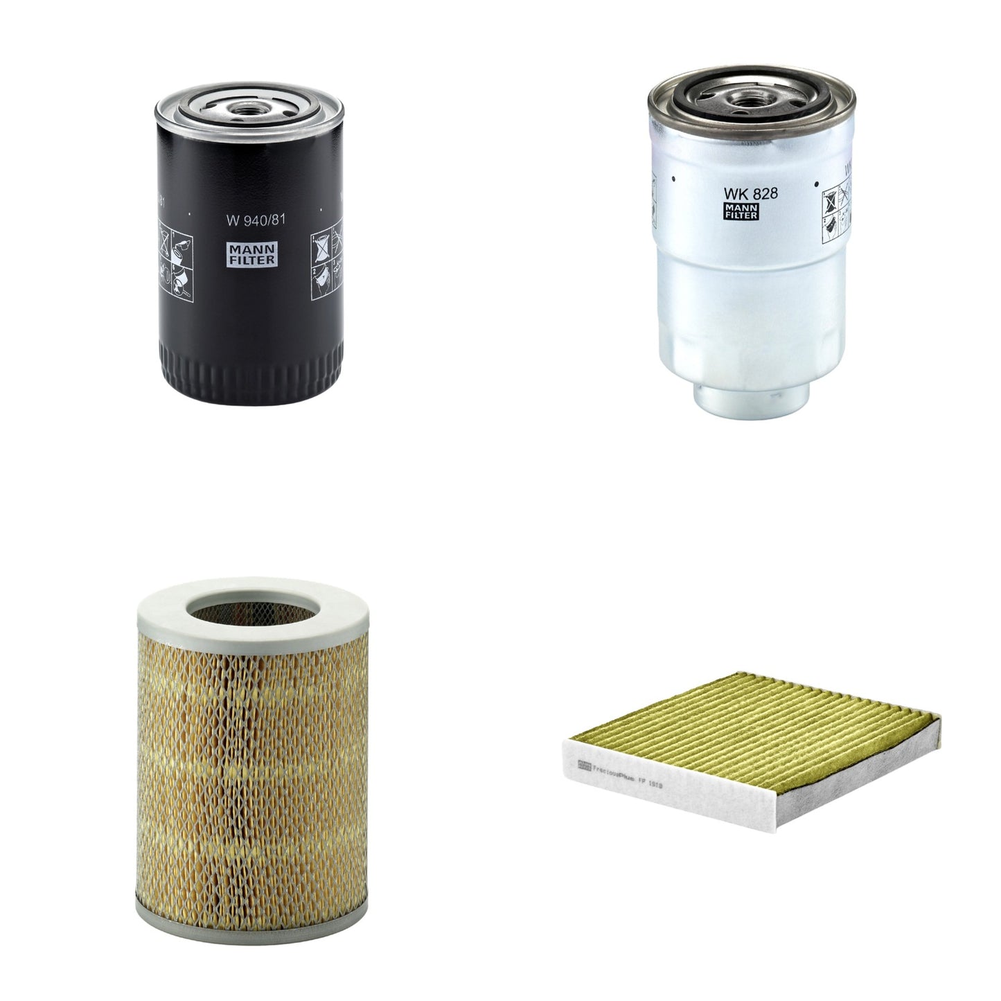 Kit Filtros de Ar Combustível Cabine Ar Condicionado Óleo - Mann-Filter - C16136 - FP1919 - W940/81 - WK828x - (1)