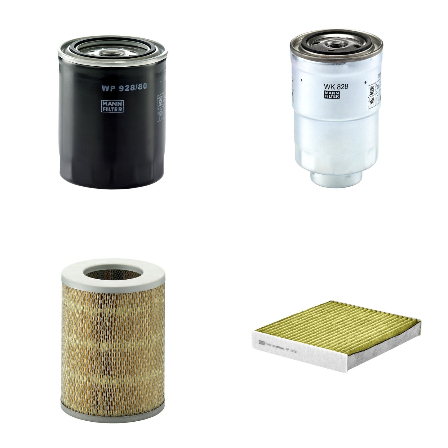 Kit Filtros de Ar Combustível Cabine Ar Condicionado Óleo - Mann-Filter - C16136 - FP1919 - WK828x - WP928/80 - (1)