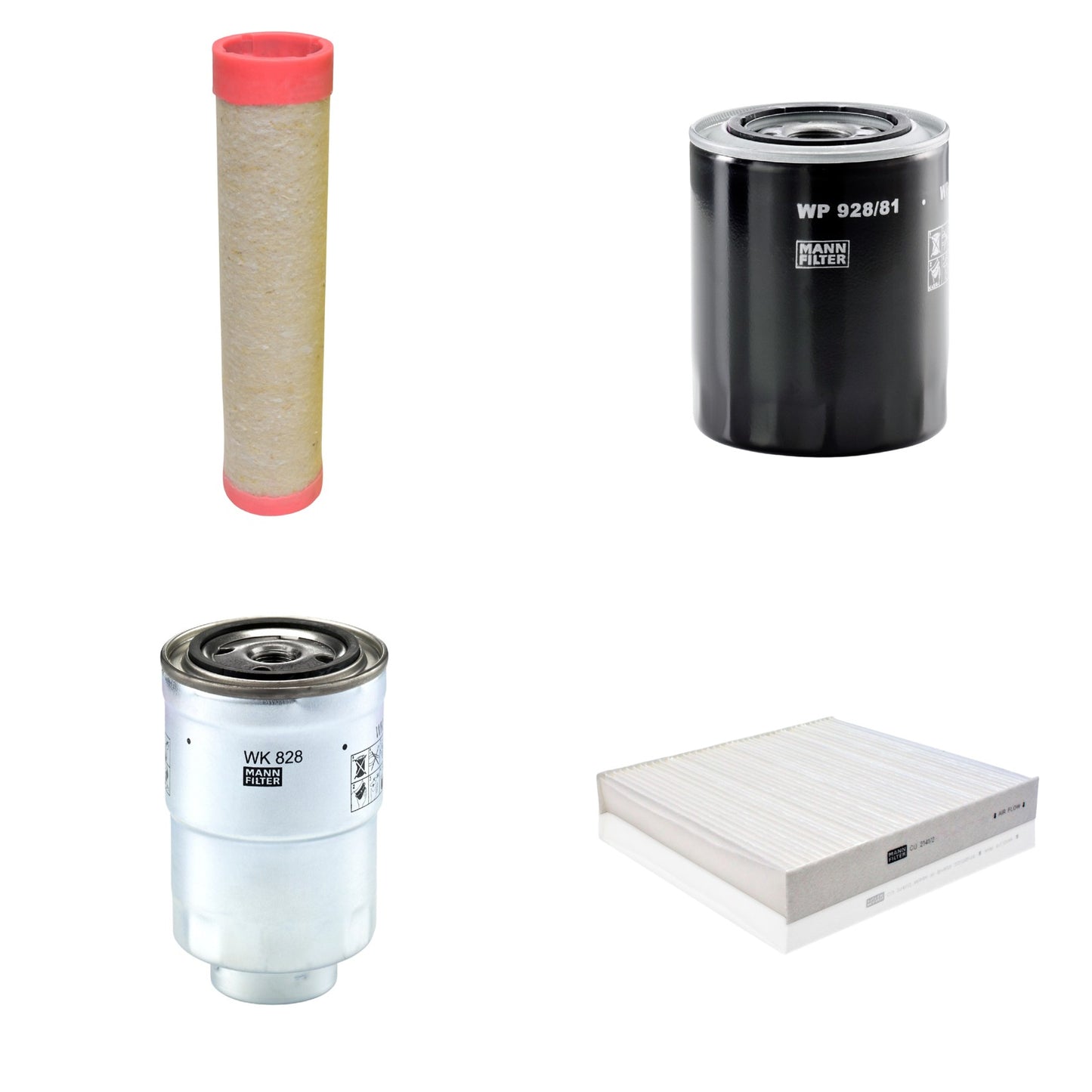 Kit Filtros de Ar Combustível Cabine Ar Condicionado Óleo - Mann-Filter - CF300/1 - CU2141/2 - WK828x - WP928/81 - (1)