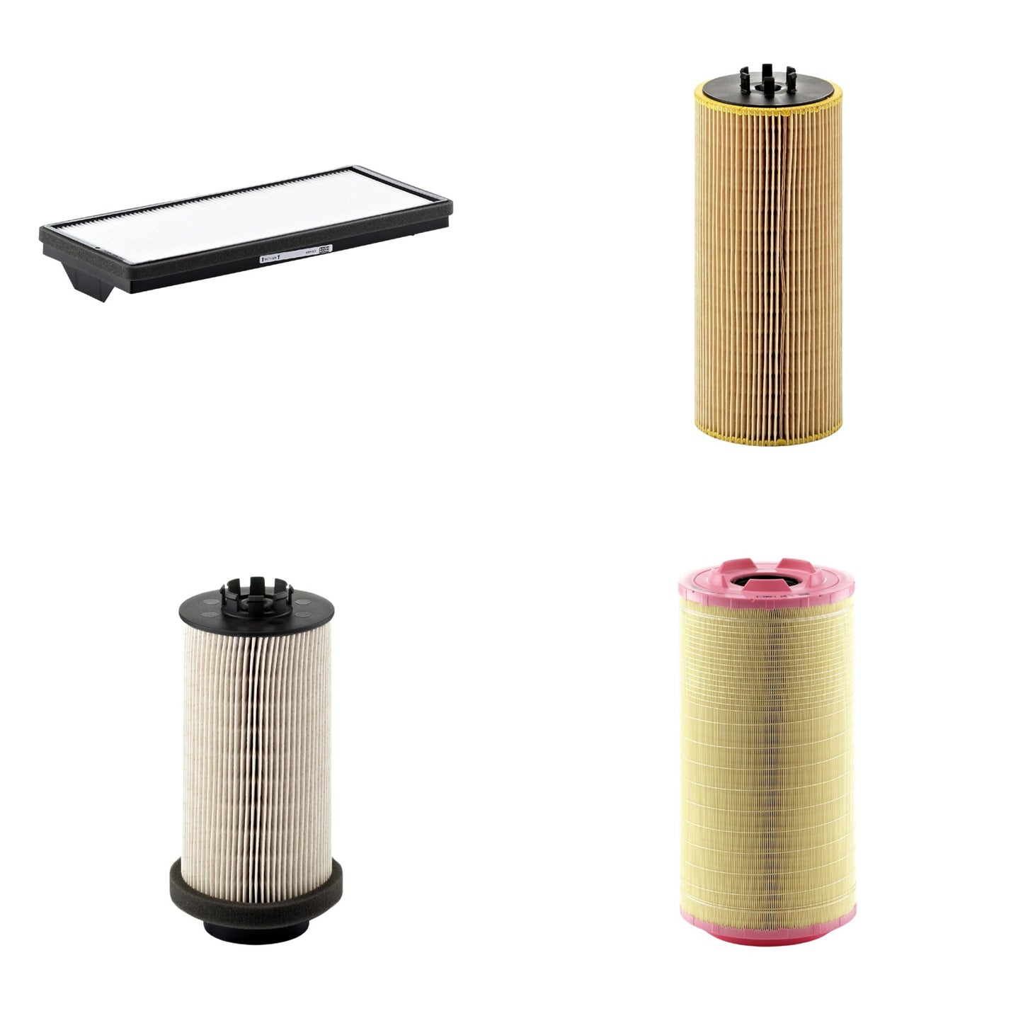 Kit Filtros de Ar Combustível Cabine Ar Condicionado Óleo - Mann-Filter - C271320/3 - CU4469 - HU12110x - PU999/1x - (1)