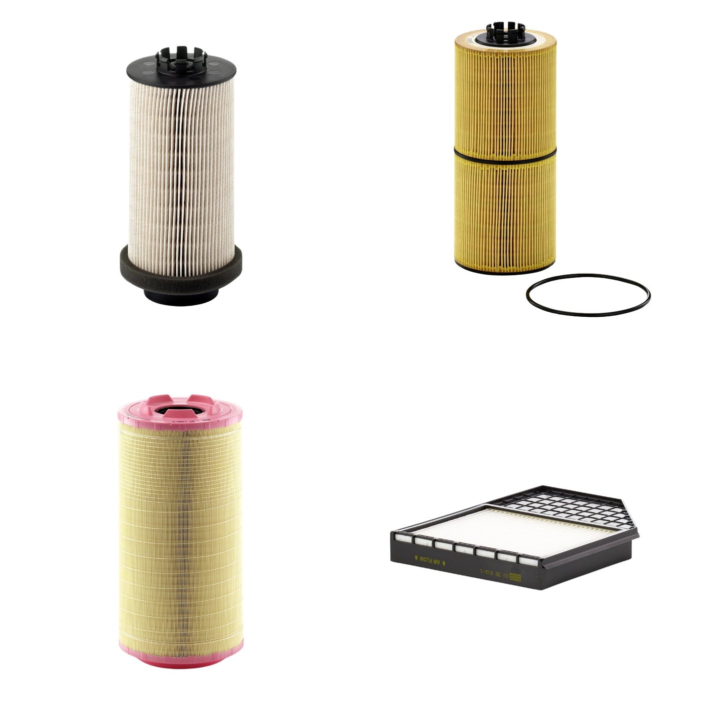 Kit Filtros de Ar Combustível Cabine Ar Condicionado Óleo - Mann-Filter - C271320/3 - CU32012/1 - HU12001z - PU999/1x - (1)