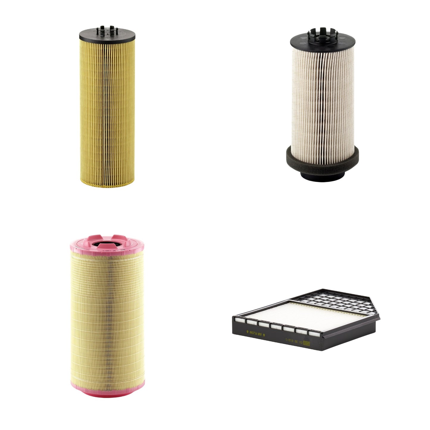 Kit Filtros de Ar Combustível Cabine Ar Condicionado Óleo - Mann-Filter - C271320/3 - CU32012/1 - HU12140x - PU999/1x - (1)