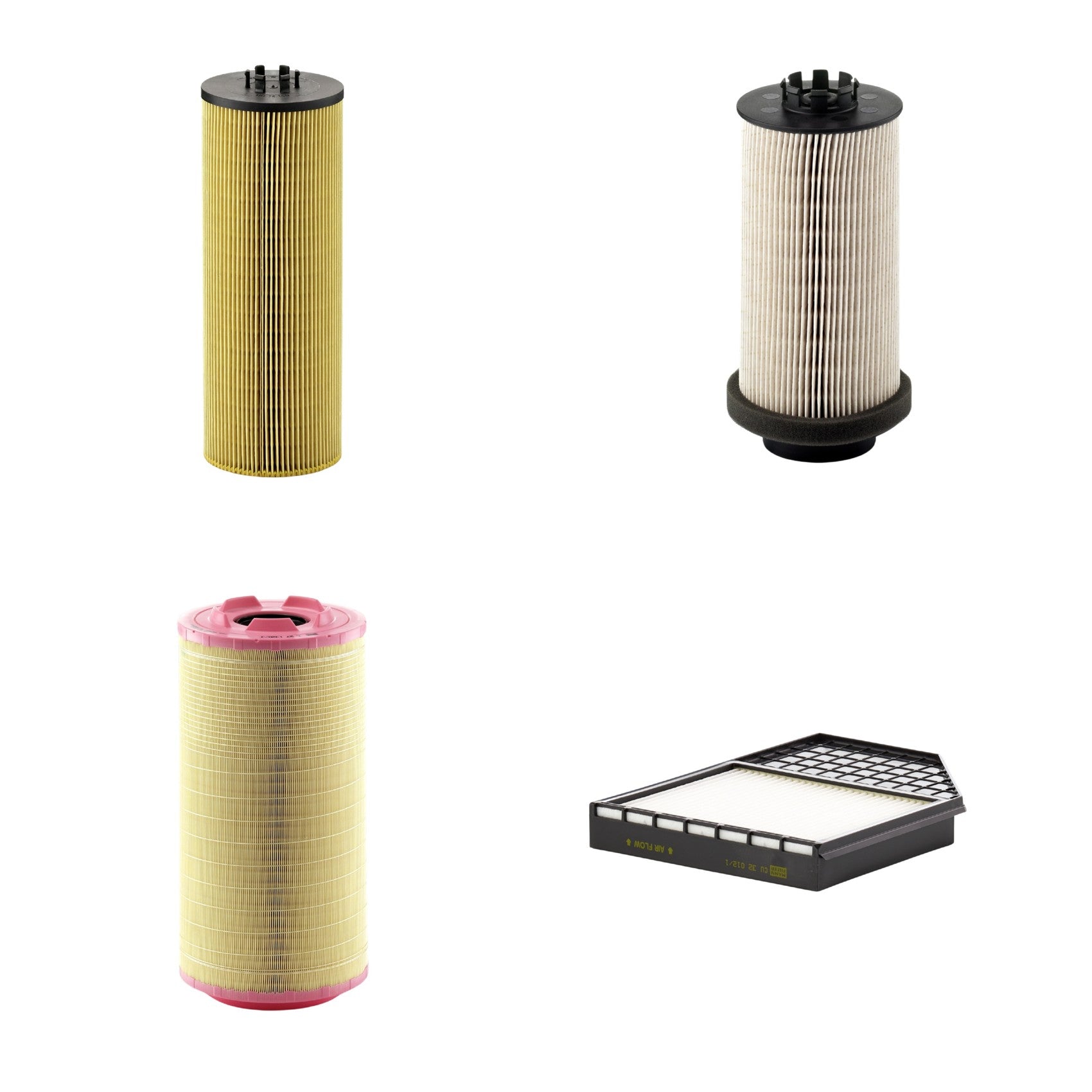 Kit Filtros de Ar Combustível Cabine Ar Condicionado Óleo - Mann-Filter - C271320/3 - CU32012/1 - HU12140x - PU999/1x - (1)