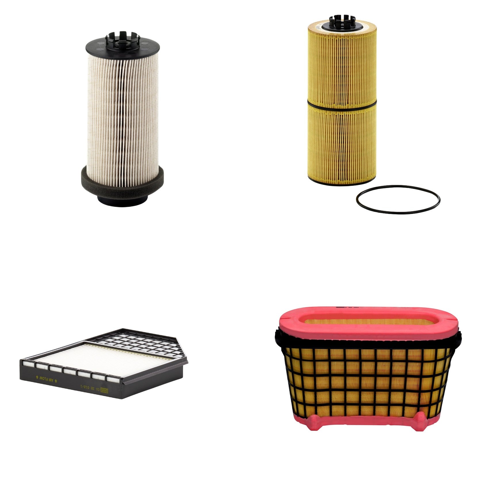 Kit Filtros de Ar Combustível Cabine Ar Condicionado Óleo - Mann-Filter - C50004 - CU32012/1 - HU12001z - PU999/1x - (1)