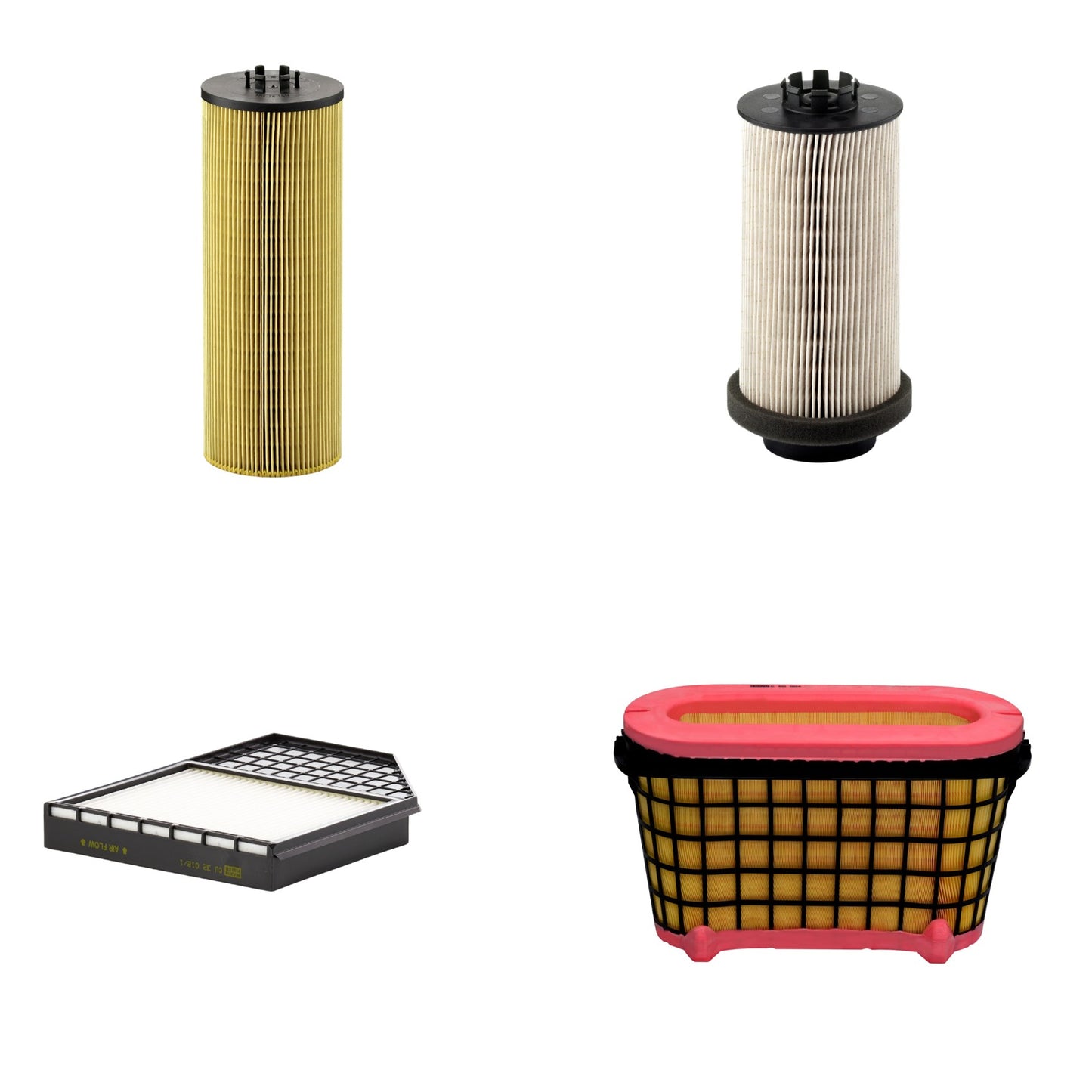 Kit Filtros de Ar Combustível Cabine Ar Condicionado Óleo - Mann-Filter - C50004 - CU32012/1 - HU12140x - PU999/1x - (1)