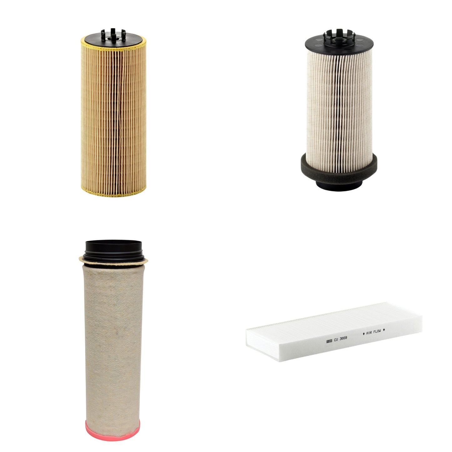Kit Filtros de Ar Combustível Cabine Ar Condicionado Óleo - Mann-Filter - CF1651 - CU3869 - HU12110x - PU999/1x - (1)