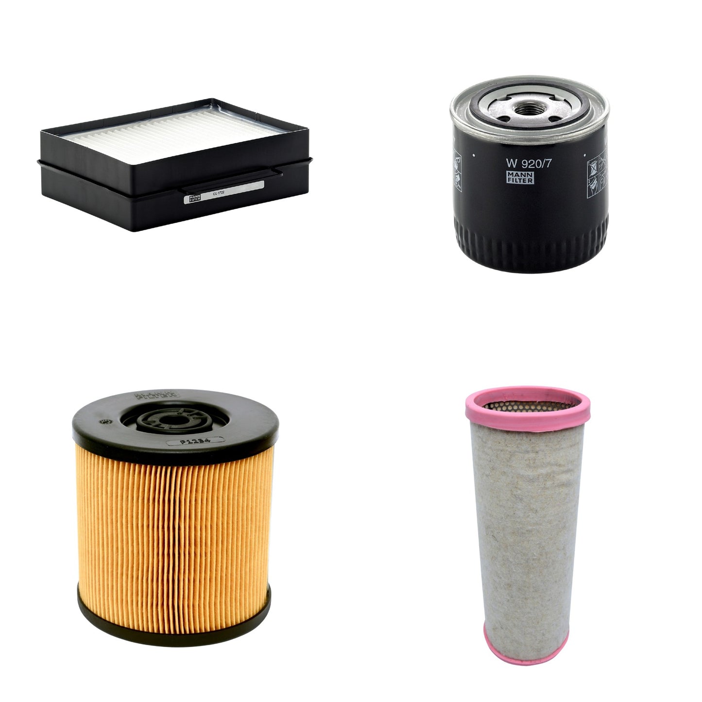 Kit Filtros de Ar Combustível Cabine Ar Condicionado Óleo - Mann-Filter - CF1711 - CU1722 - P1234 - W920/7 - (1)