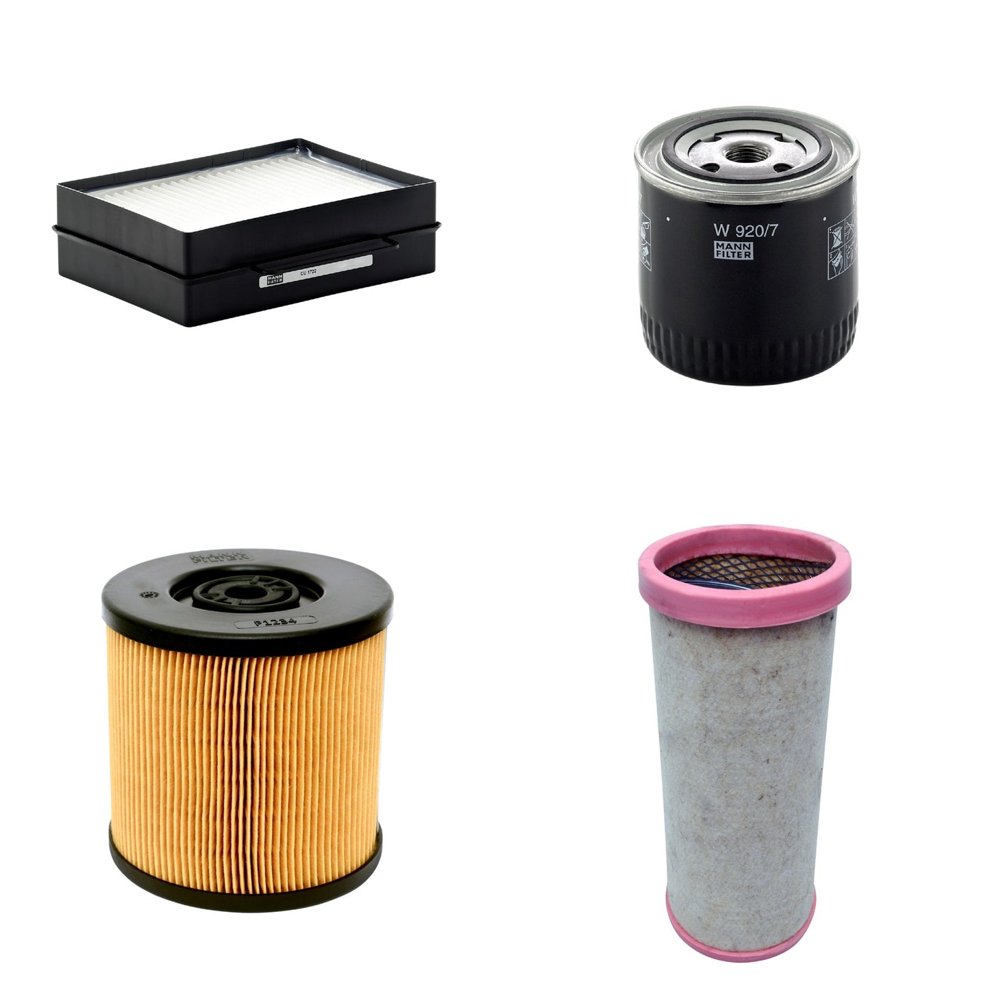Kit Filtros de Ar Combustível Cabine Ar Condicionado Óleo - Mann-Filter - CF1710 - CU1722 - P1234 - W920/7 - (1)