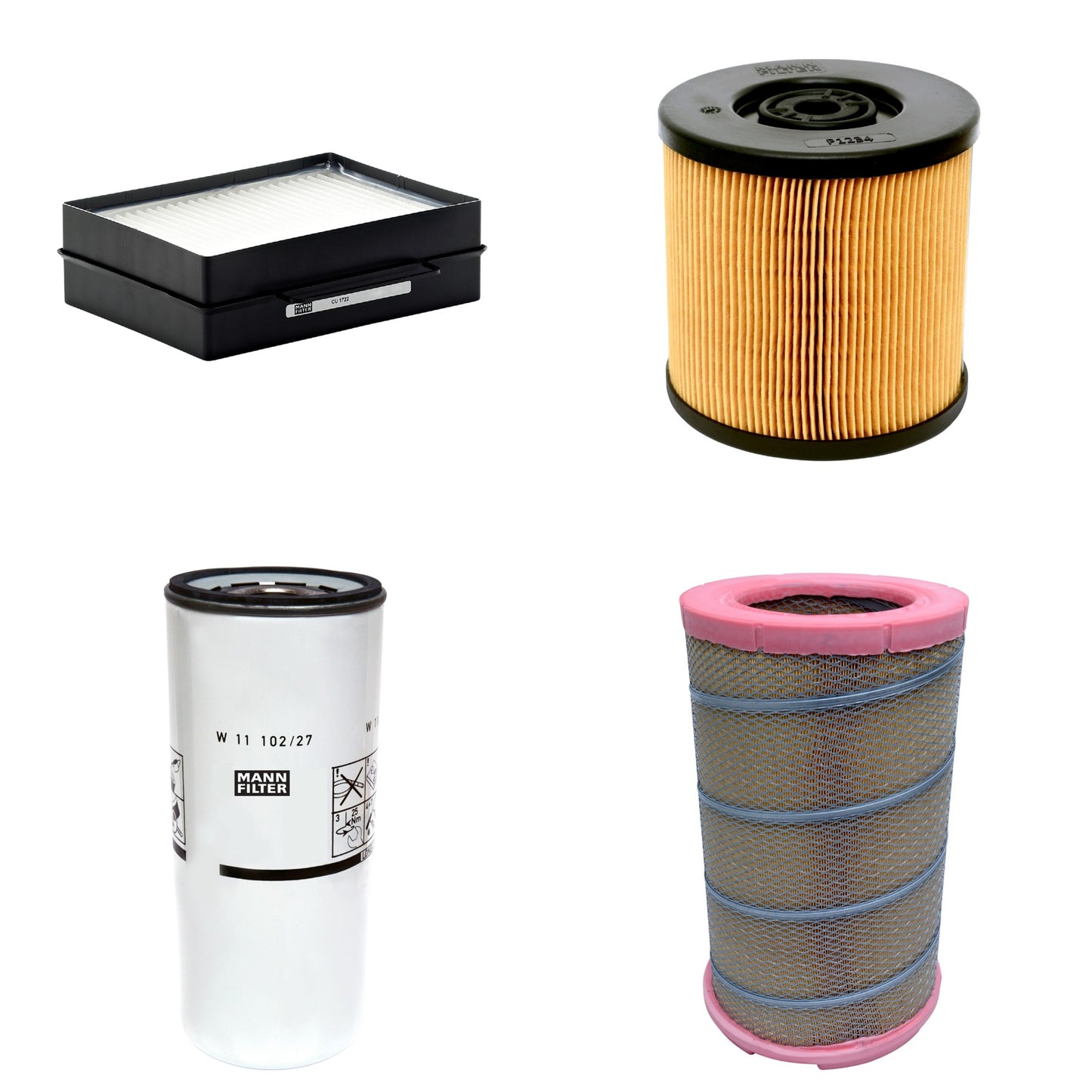Kit Filtros de Ar Combustível Cabine Ar Condicionado Óleo - Mann-Filter - C301622 - CU1722 - P1234 - W11102/27 - (1)