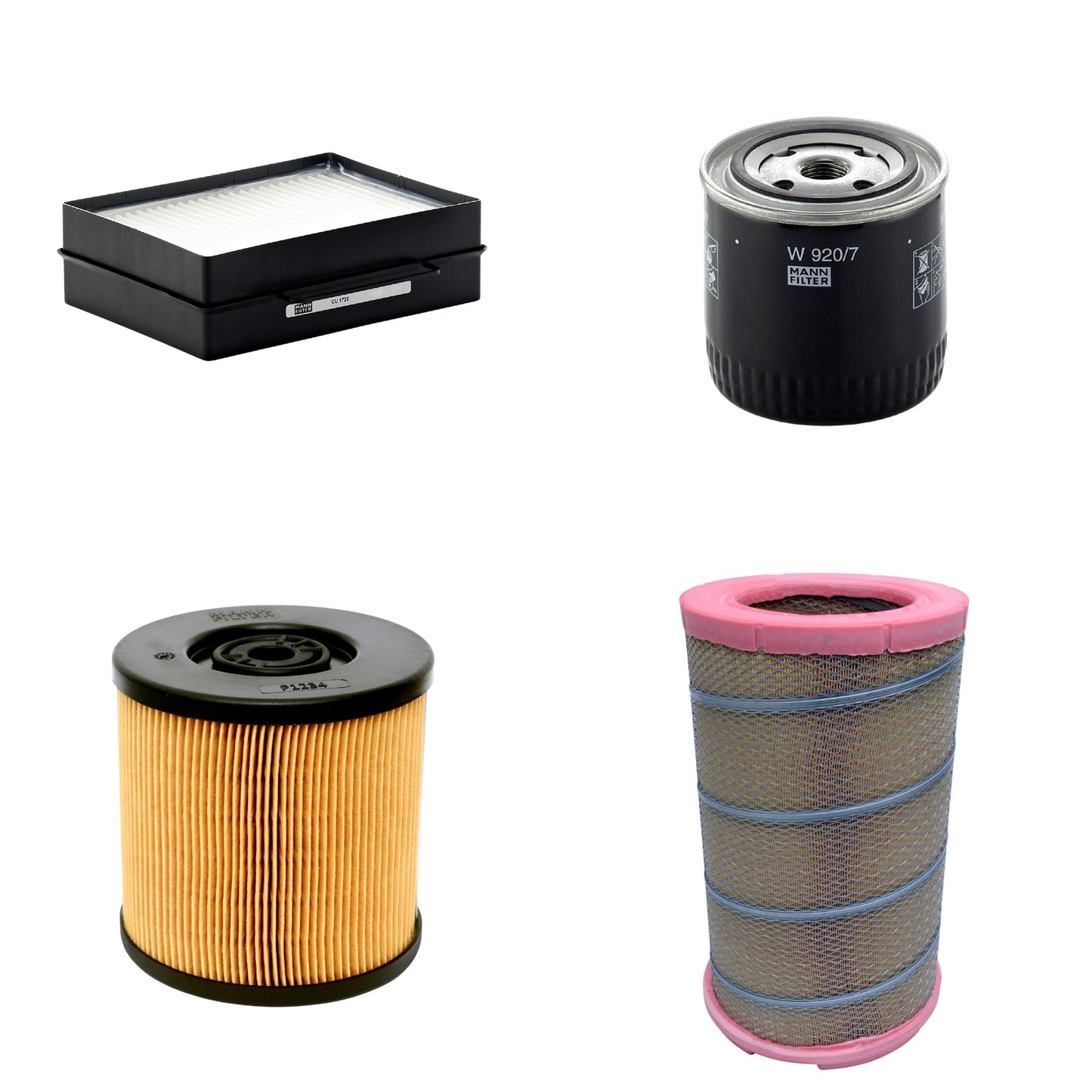 Kit Filtros de Ar Combustível Cabine Ar Condicionado Óleo - Mann-Filter - C301622 - CU1722 - P1234 - W920/7 - (1)