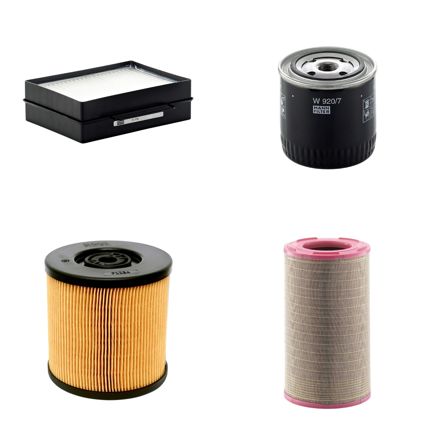 Kit Filtros de Ar Combustível Cabine Ar Condicionado Óleo - Mann-Filter - C301500 - CU1722 - P1234 - W920/7 - (1)