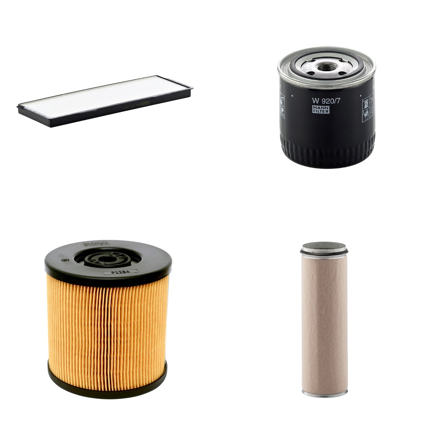 Kit Filtros de Ar Combustível Cabine Ar Condicionado Óleo - Mann-Filter - CF1600 - CU37001 - P1234 - W920/7 - (1)