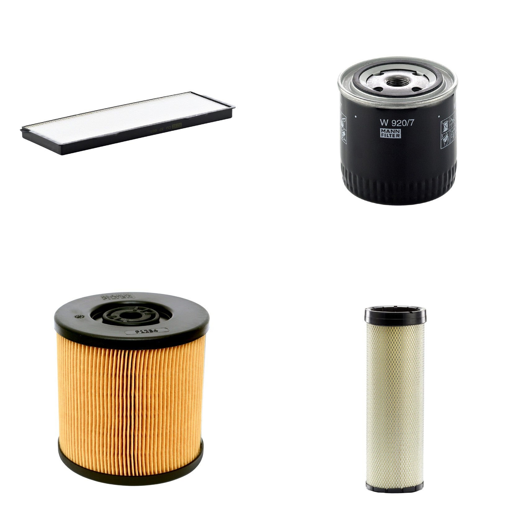 Kit Filtros de Ar Combustível Cabine Ar Condicionado Óleo - Mann-Filter - CF1720 - CU37001 - P1234 - W920/7 - (1)