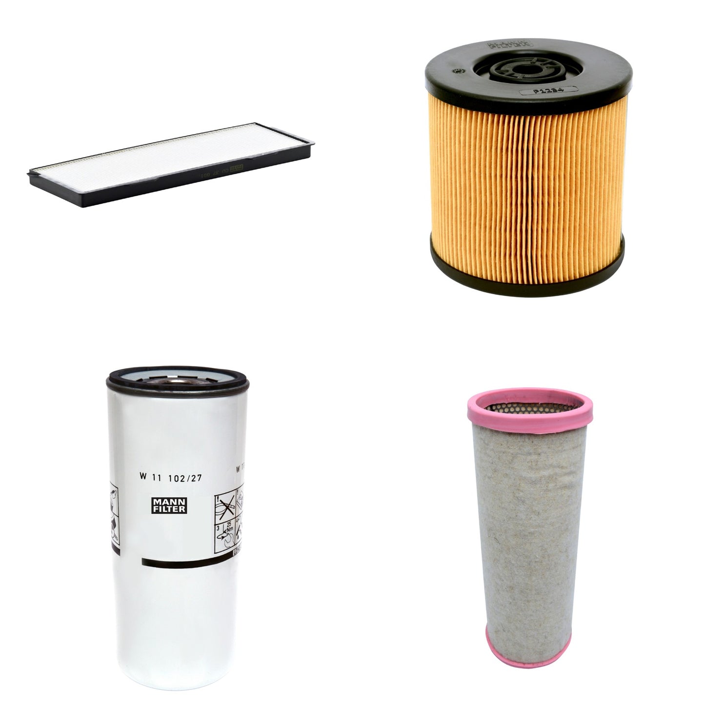 Kit Filtros de Ar Combustível Cabine Ar Condicionado Óleo - Mann-Filter - CF1711 - CU37001 - P1234 - W11102/27 - (1)