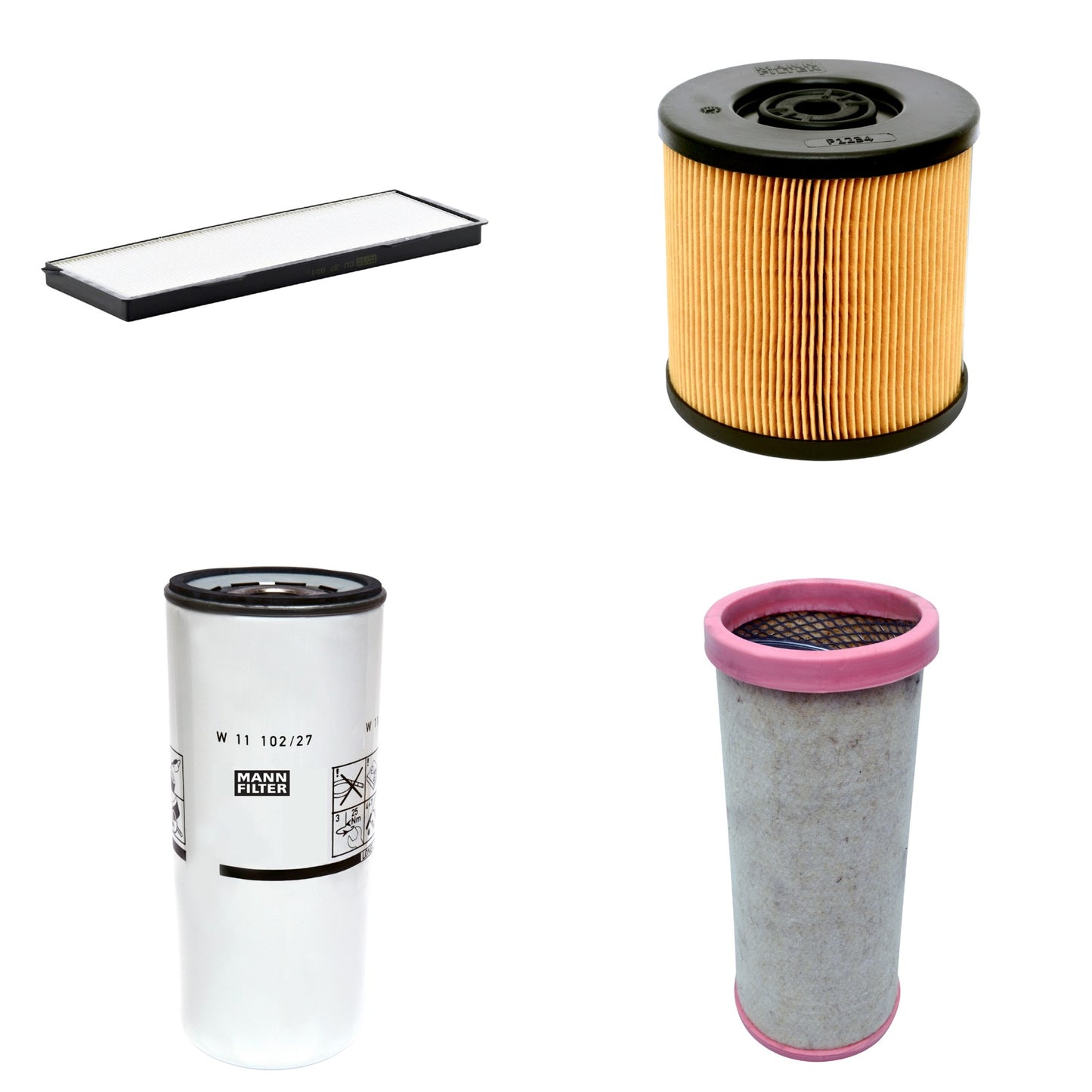 Kit Filtros de Ar Combustível Cabine Ar Condicionado Óleo - Mann-Filter - CF1710 - CU37001 - P1234 - W11102/27 - (1)