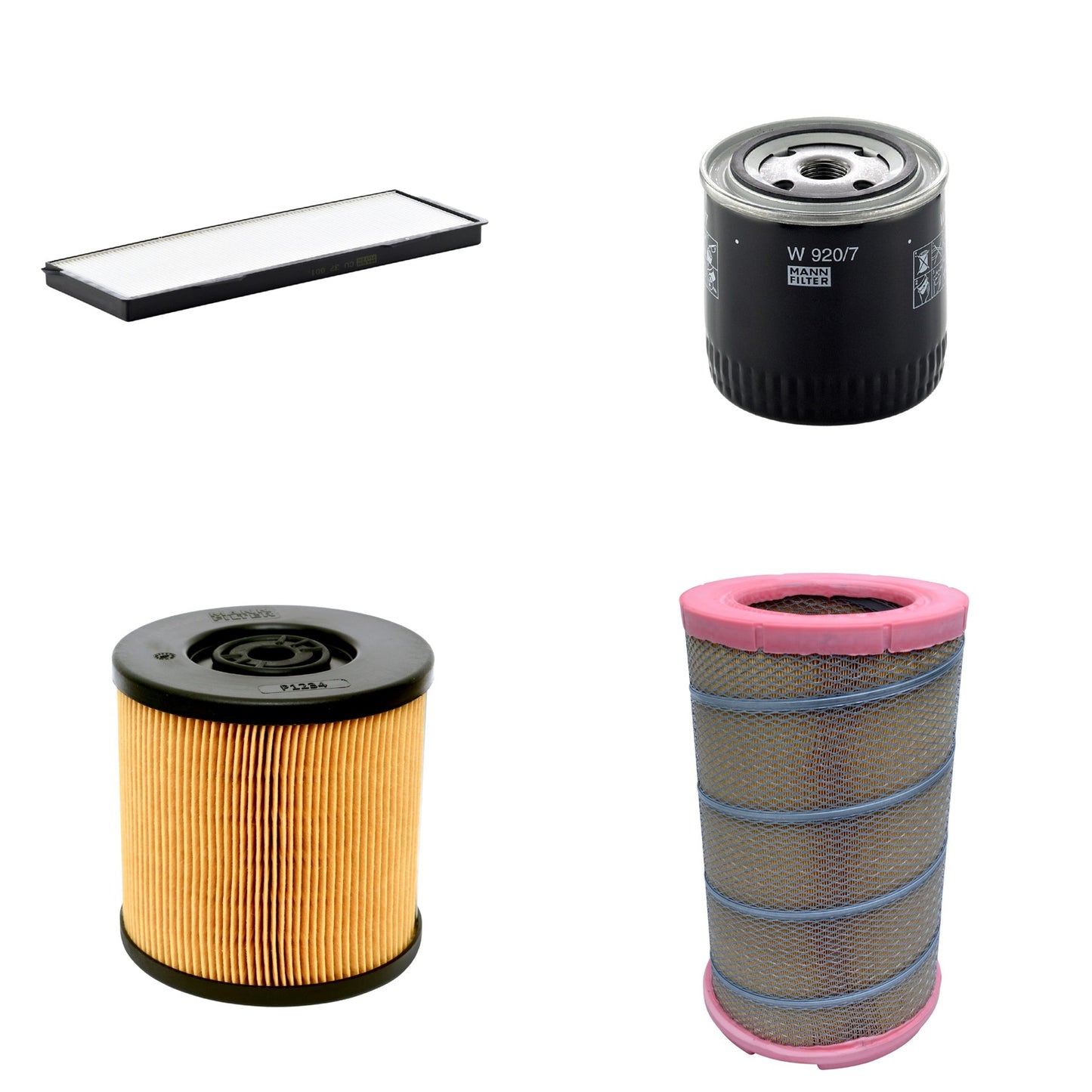 Kit Filtros de Ar Combustível Cabine Ar Condicionado Óleo - Mann-Filter - C301622 - CU37001 - P1234 - W920/7 - (1)