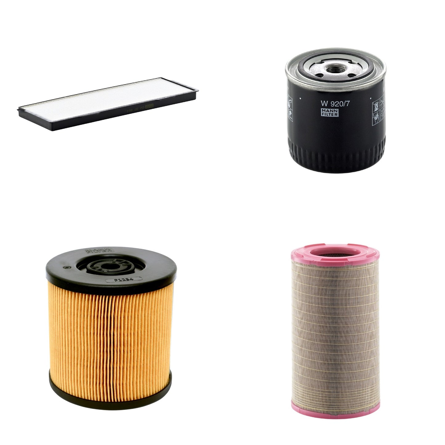 Kit Filtros de Ar Combustível Cabine Ar Condicionado Óleo - Mann-Filter - C301500 - CU37001 - P1234 - W920/7 - (1)