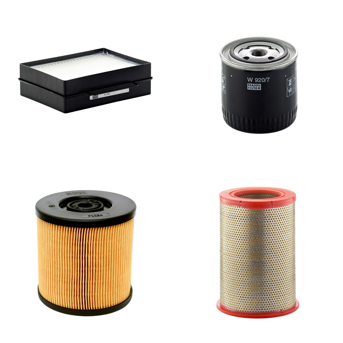 Kit Filtros de Ar Combustível Cabine Ar Condicionado Óleo - Mann-Filter - C301359 - CU1722 - P1234 - W920/7 - (1)