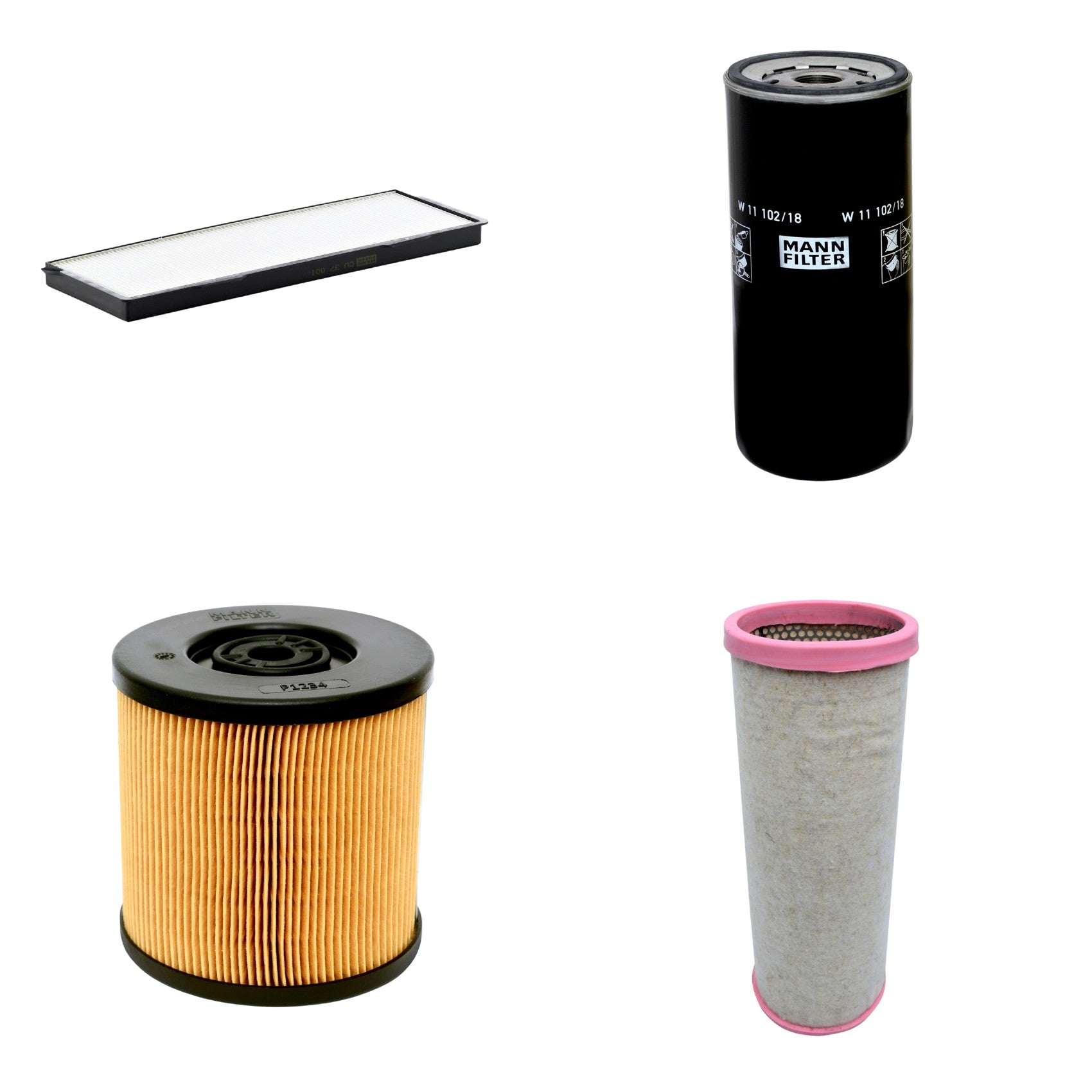Kit Filtros de Ar Combustível Cabine Ar Condicionado Óleo - Mann-Filter - CF1711 - CU37001 - P1234 - W11102/18 - (1)