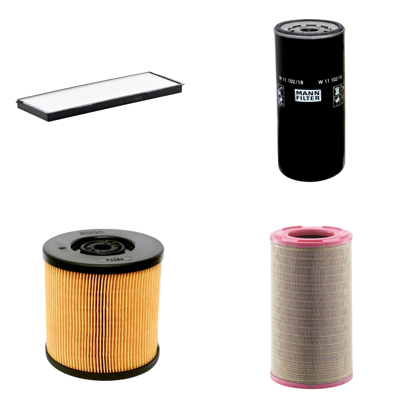 Kit Filtros de Ar Combustível Cabine Ar Condicionado Óleo - Mann-Filter - C301500 - CU37001 - P1234 - W11102/18 - (1)