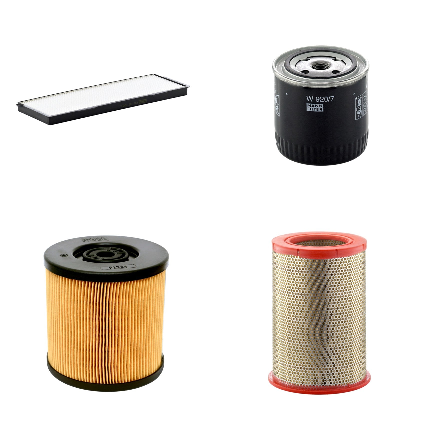 Kit Filtros de Ar Combustível Cabine Ar Condicionado Óleo - Mann-Filter - C301359 - CU37001 - P1234 - W920/7 - (1)