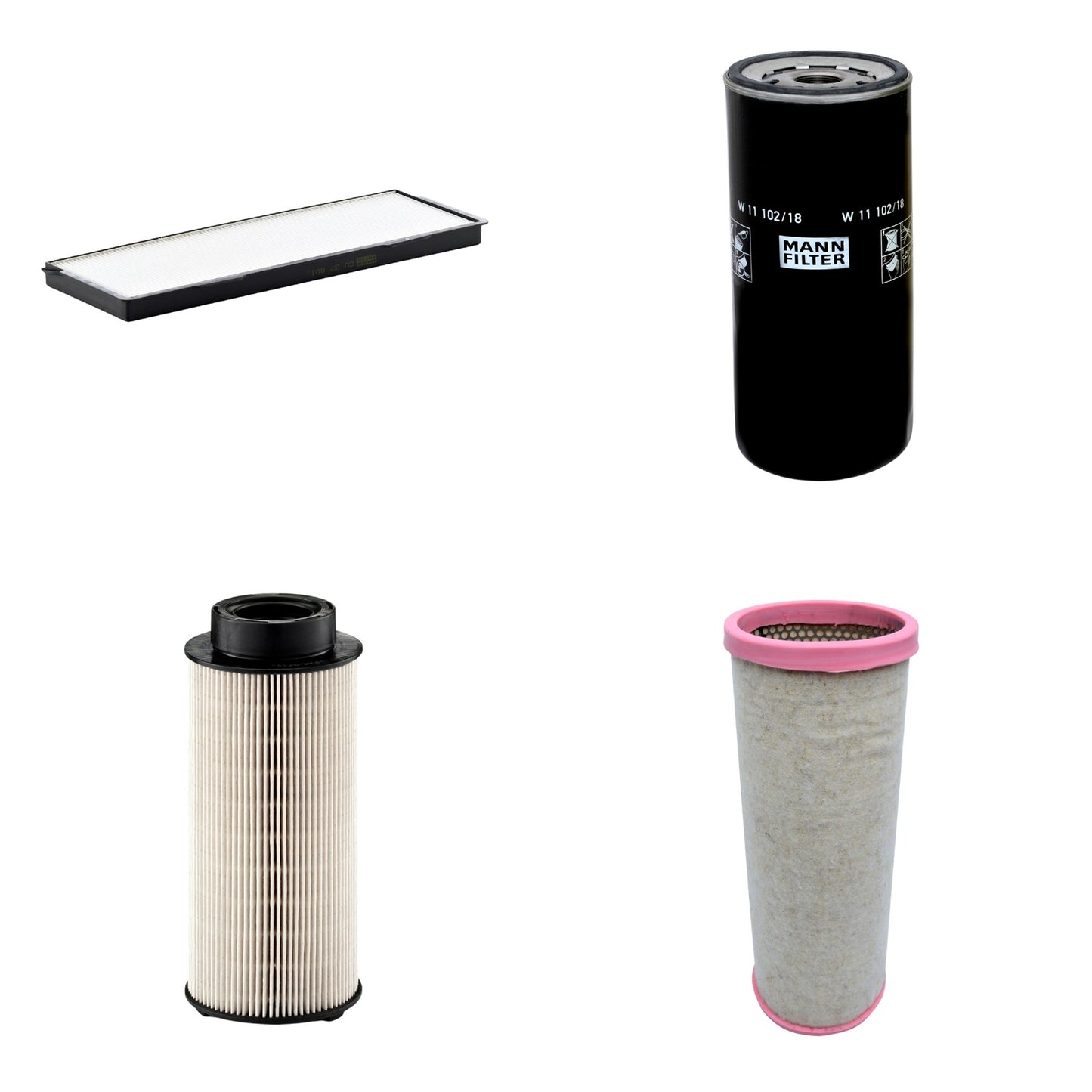 Kit Filtros de Ar Combustível Cabine Ar Condicionado Óleo - Mann-Filter - CF1711 - CU37001 - PU941x - W11102/18 - (1)