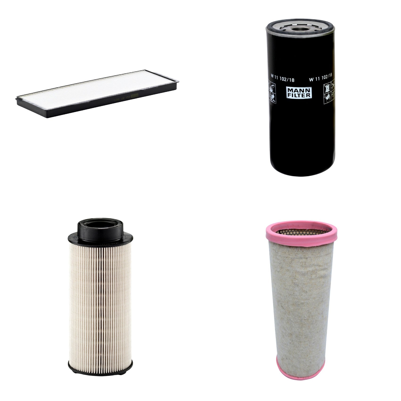 Kit Filtros de Ar Combustível Cabine Ar Condicionado Óleo - Mann-Filter - CF1711 - CU37001 - PU941x - W11102/18 - (1)