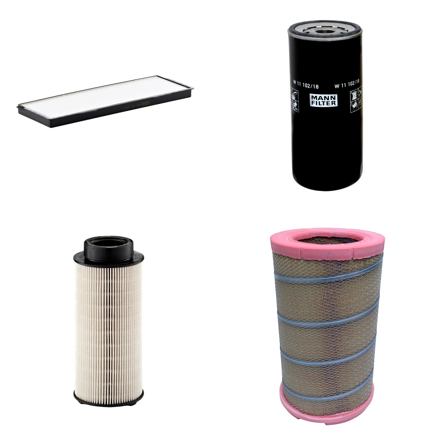 Kit Filtros de Ar Combustível Cabine Ar Condicionado Óleo - Mann-Filter - C301622 - CU37001 - PU941x - W11102/18 - (1)