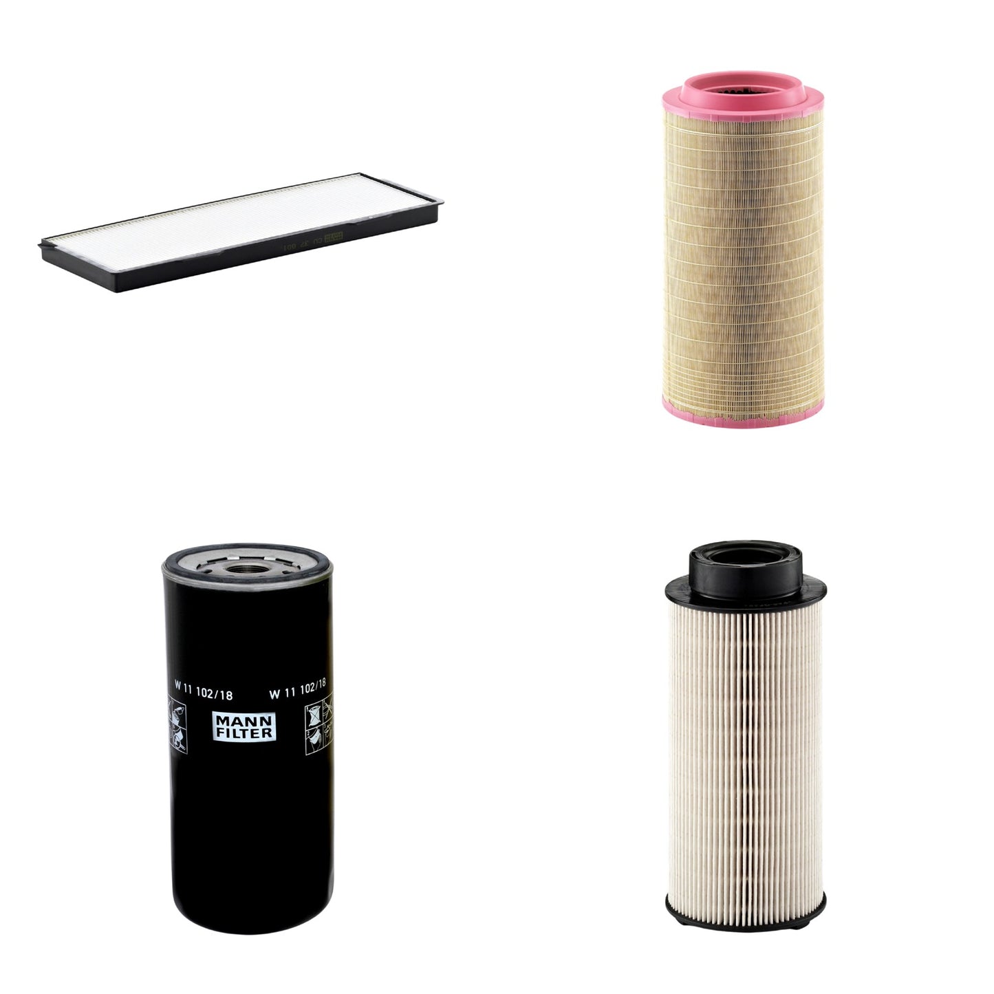Kit Filtros de Ar Combustível Cabine Ar Condicionado Óleo - Mann-Filter - C271340 - CU37001 - PU941x - W11102/18 - (1)