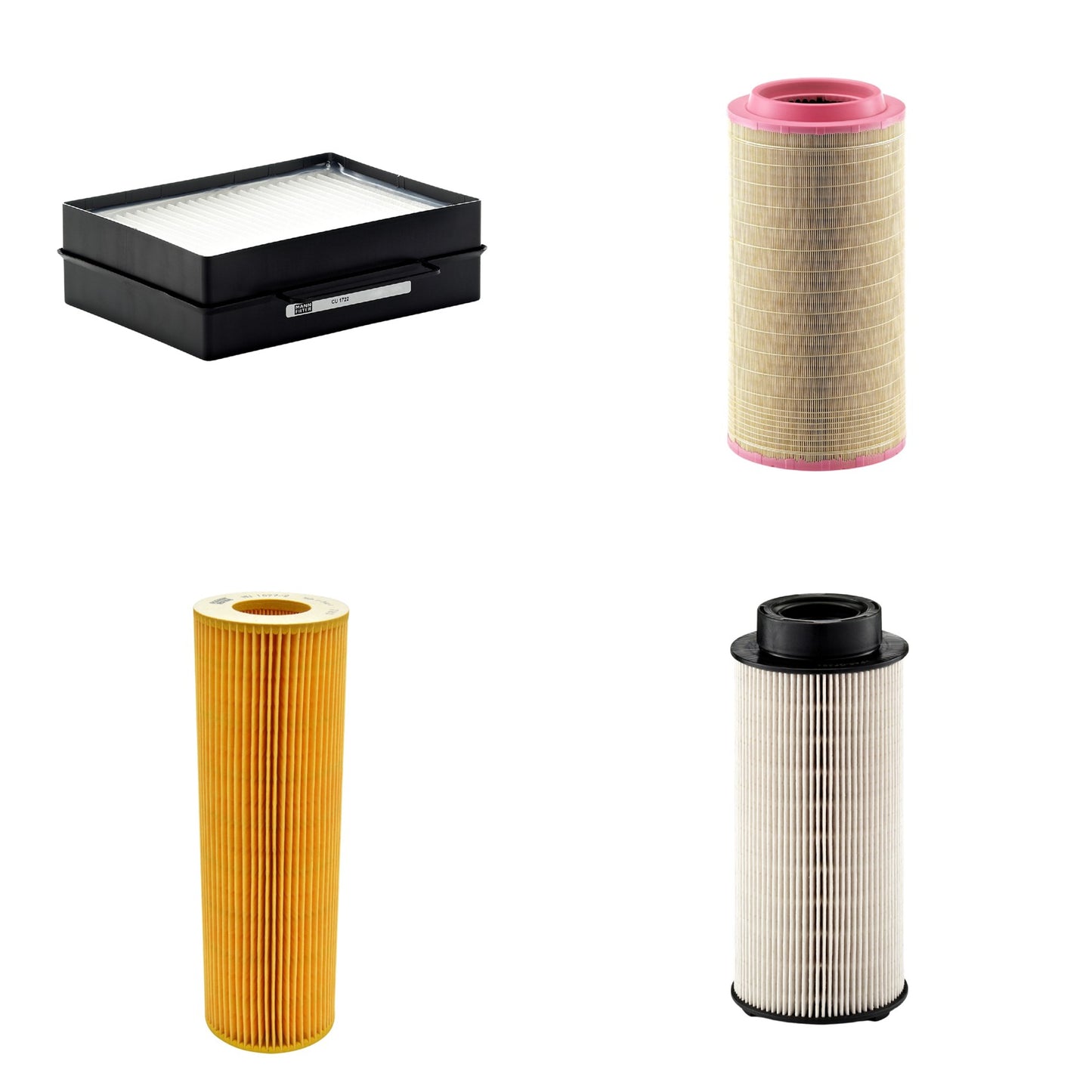 Kit Filtros de Ar Combustível Cabine Ar Condicionado Óleo - Mann-Filter - C271340 - CU1722 - HU1077/2z - PU941x - (1)