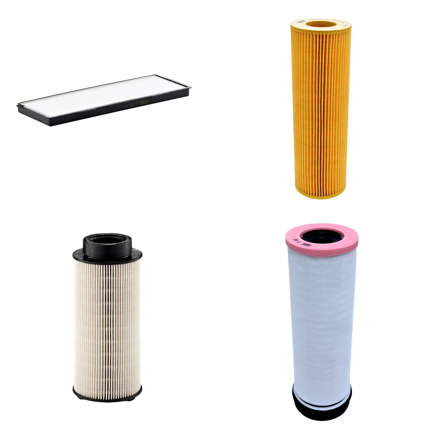 Kit Filtros de Ar Combustível Cabine Ar Condicionado Óleo - Mann-Filter - CF1652 - CU37001 - HU1077/2z - PU941x - (1)
