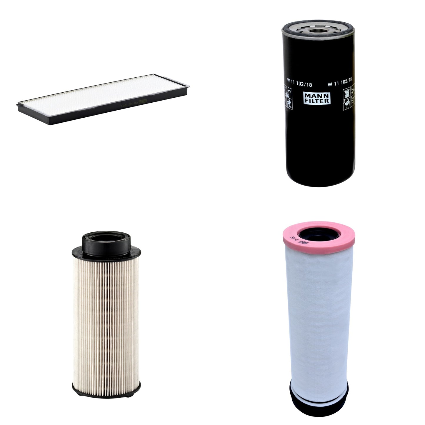 Kit Filtros de Ar Combustível Cabine Ar Condicionado Óleo - Mann-Filter - CF1652 - CU37001 - PU941x - W11102/18 - (1)