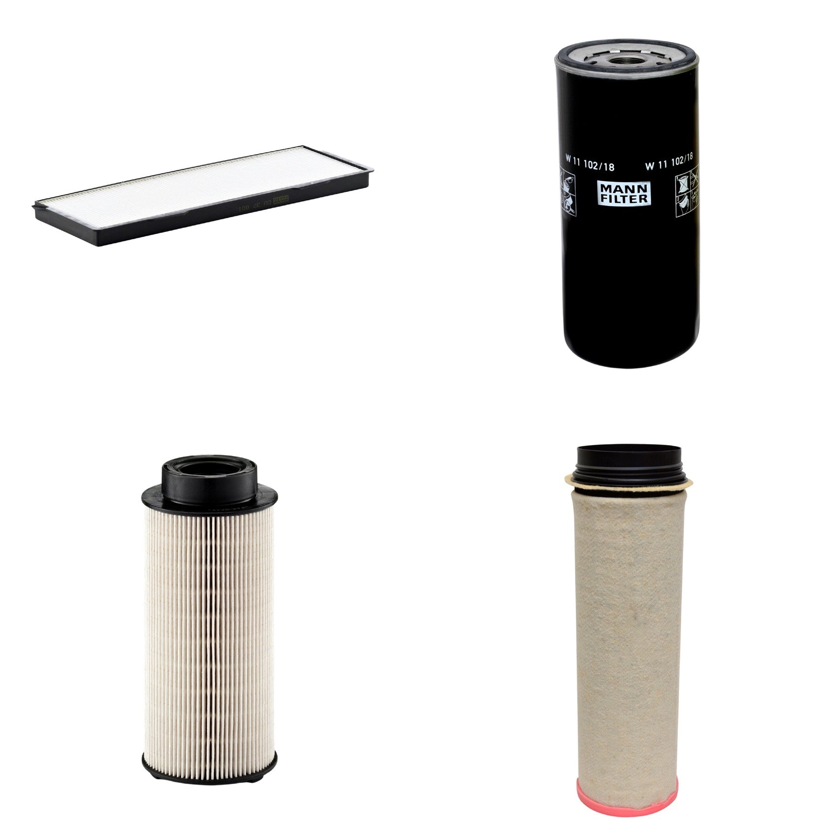 Kit Filtros de Ar Combustível Cabine Ar Condicionado Óleo - Mann-Filter - CF1651 - CU37001 - PU941x - W11102/18 - (1)