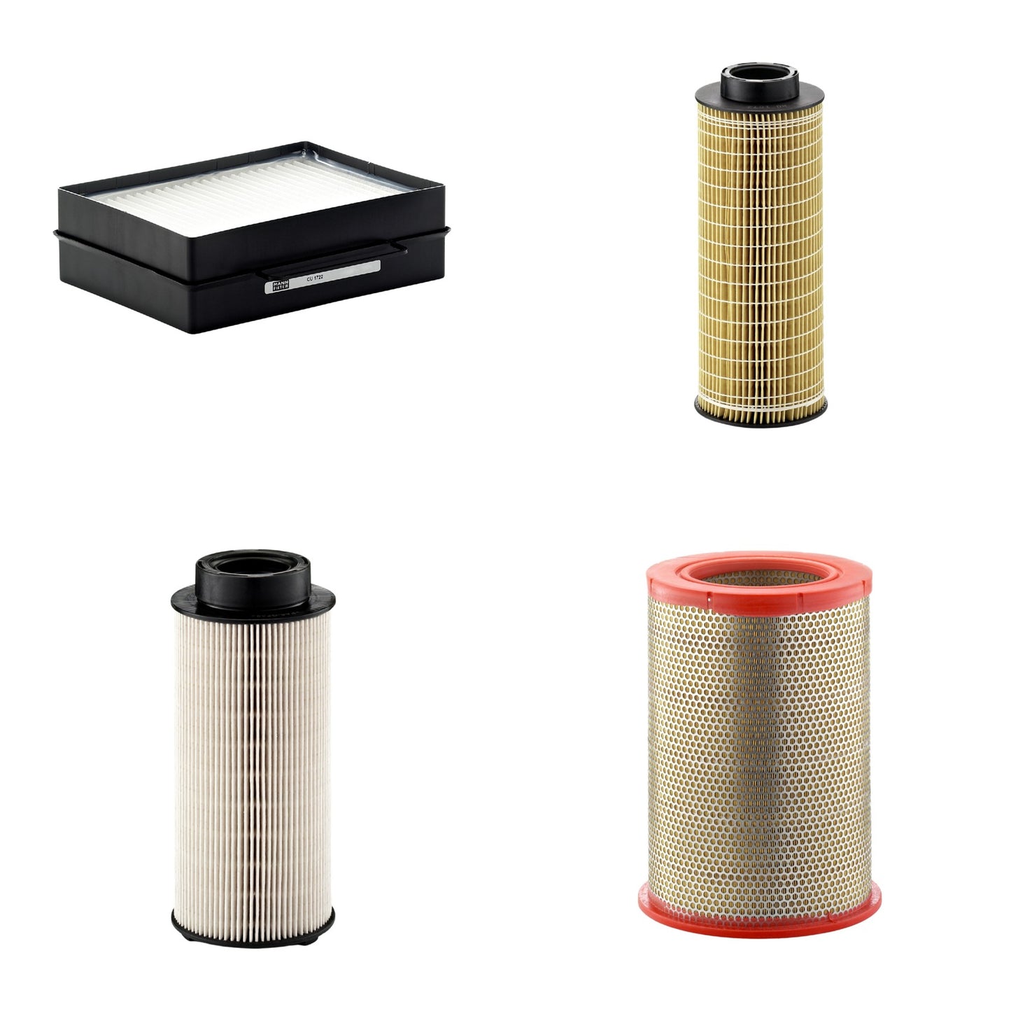 Kit Filtros de Ar Combustível Cabine Ar Condicionado Óleo - Mann-Filter - C301359 - CU1722 - HU1072x - PU941x - (1)