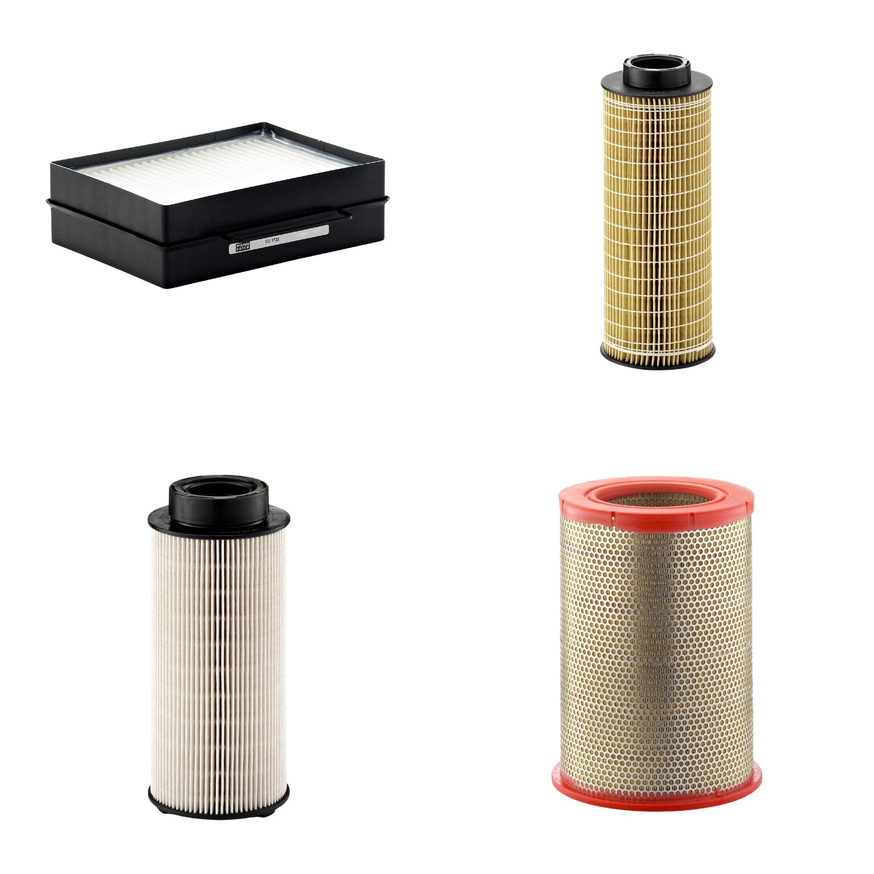 Kit Filtros de Ar Combustível Cabine Ar Condicionado Óleo - Mann-Filter - C301359 - CU1722 - HU1072x - PU941x - (1)