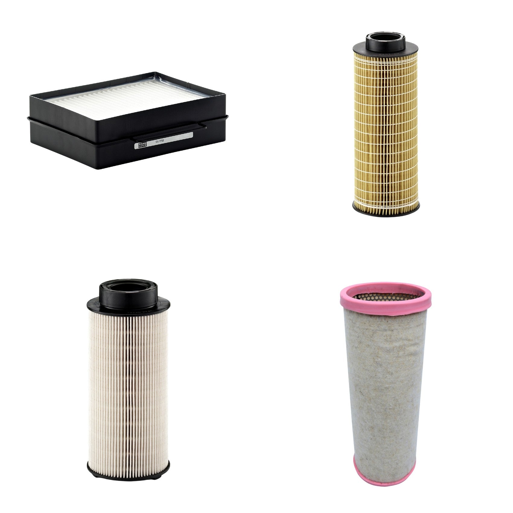 Kit Filtros de Ar Combustível Cabine Ar Condicionado Óleo - Mann-Filter - CF1711 - CU1722 - HU1072x - PU941x - (1)