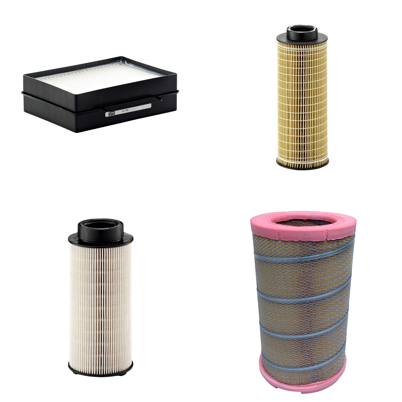 Kit Filtros de Ar Combustível Cabine Ar Condicionado Óleo - Mann-Filter - C301622 - CU1722 - HU1072x - PU941x - (1)