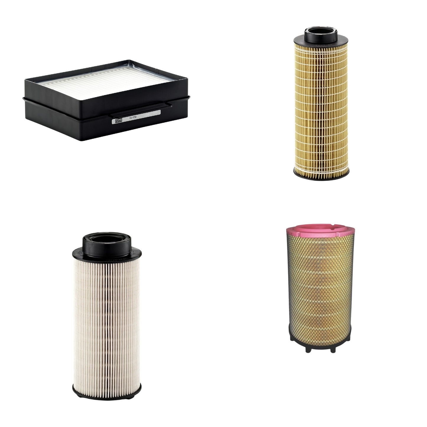 Kit Filtros de Ar Combustível Cabine Ar Condicionado Óleo - Mann-Filter - C31017/1 - CU1722 - HU1072x - PU941x - (1)