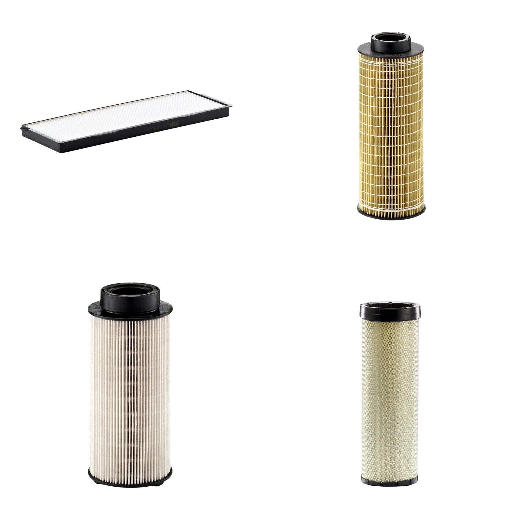 Kit Filtros de Ar Combustível Cabine Ar Condicionado Óleo - Mann-Filter - CF1720 - CU37001 - HU1072x - PU941x - (1)