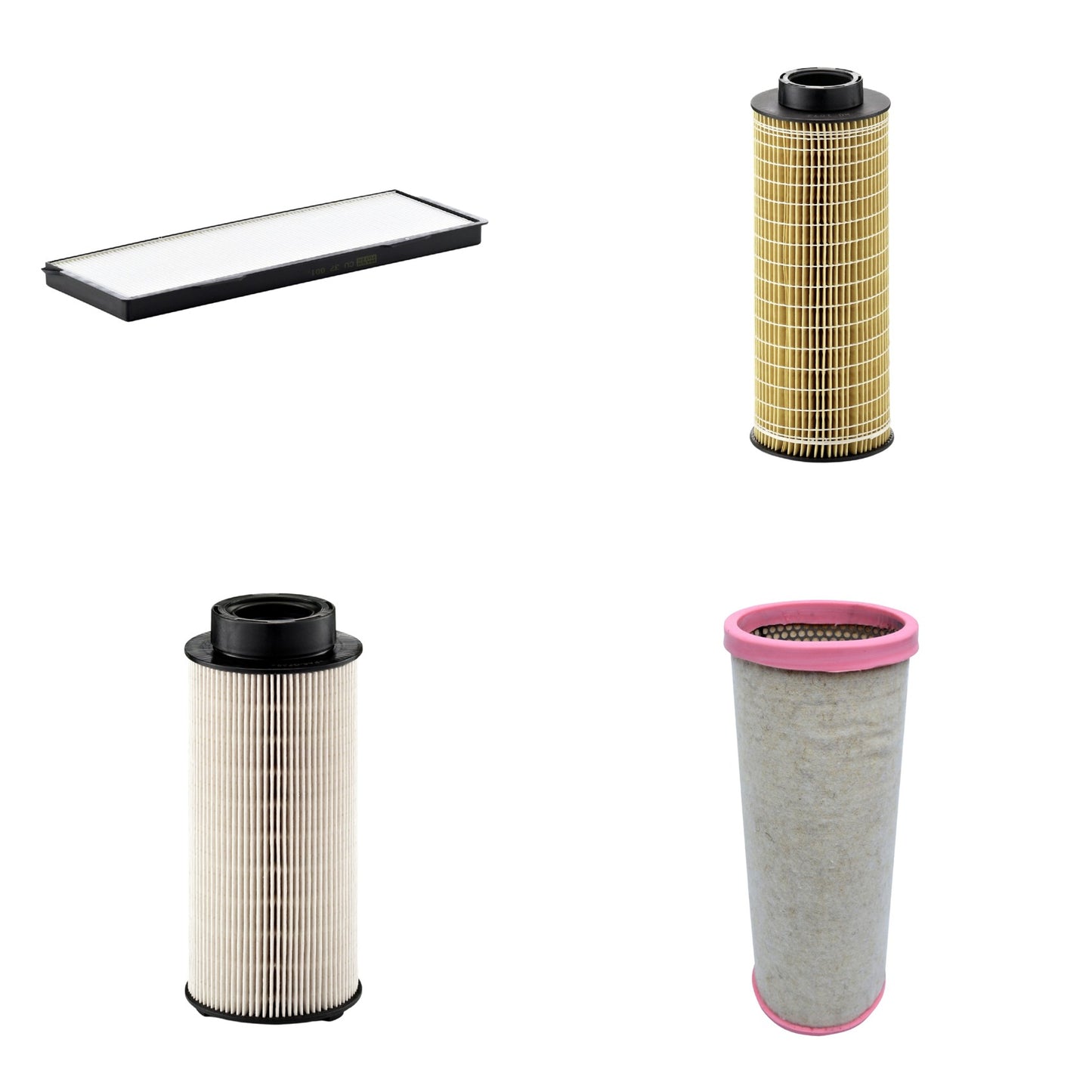 Kit Filtros de Ar Combustível Cabine Ar Condicionado Óleo - Mann-Filter - CF1711 - CU37001 - HU1072x - PU941x - (1)