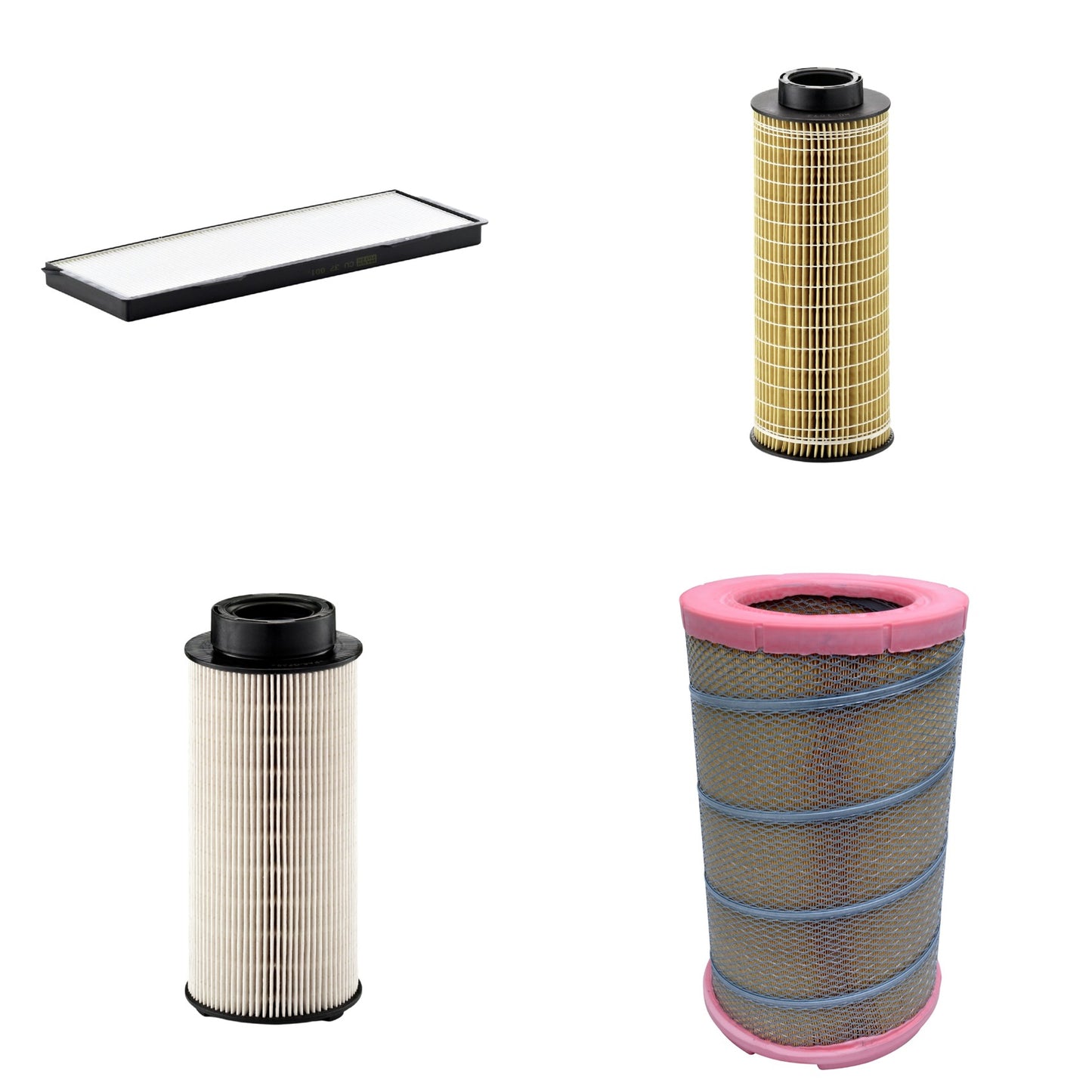 Kit Filtros de Ar Combustível Cabine Ar Condicionado Óleo - Mann-Filter - C301622 - CU37001 - HU1072x - PU941x - (1)